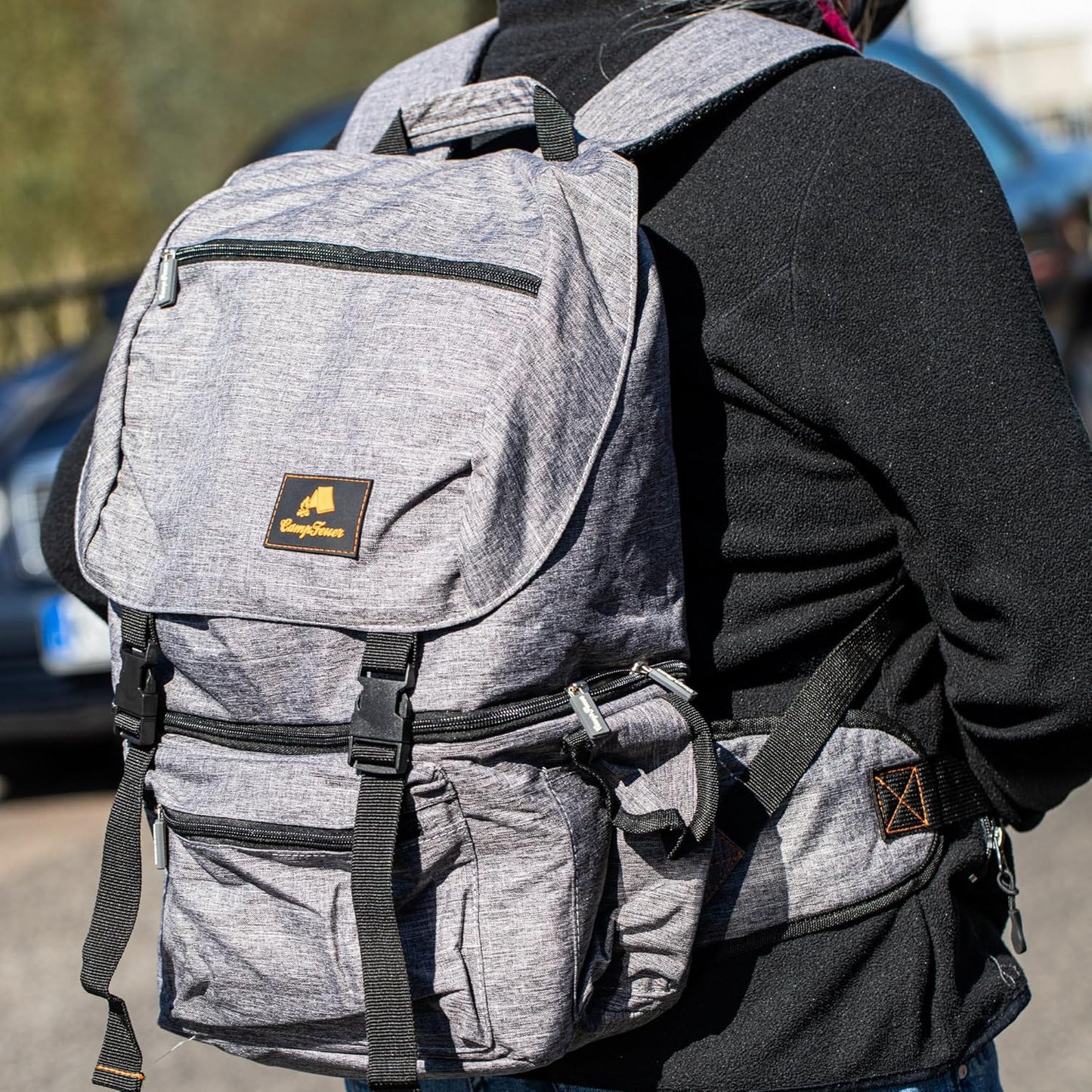 Rucksack mit Kühlfach, grau 20 Liter