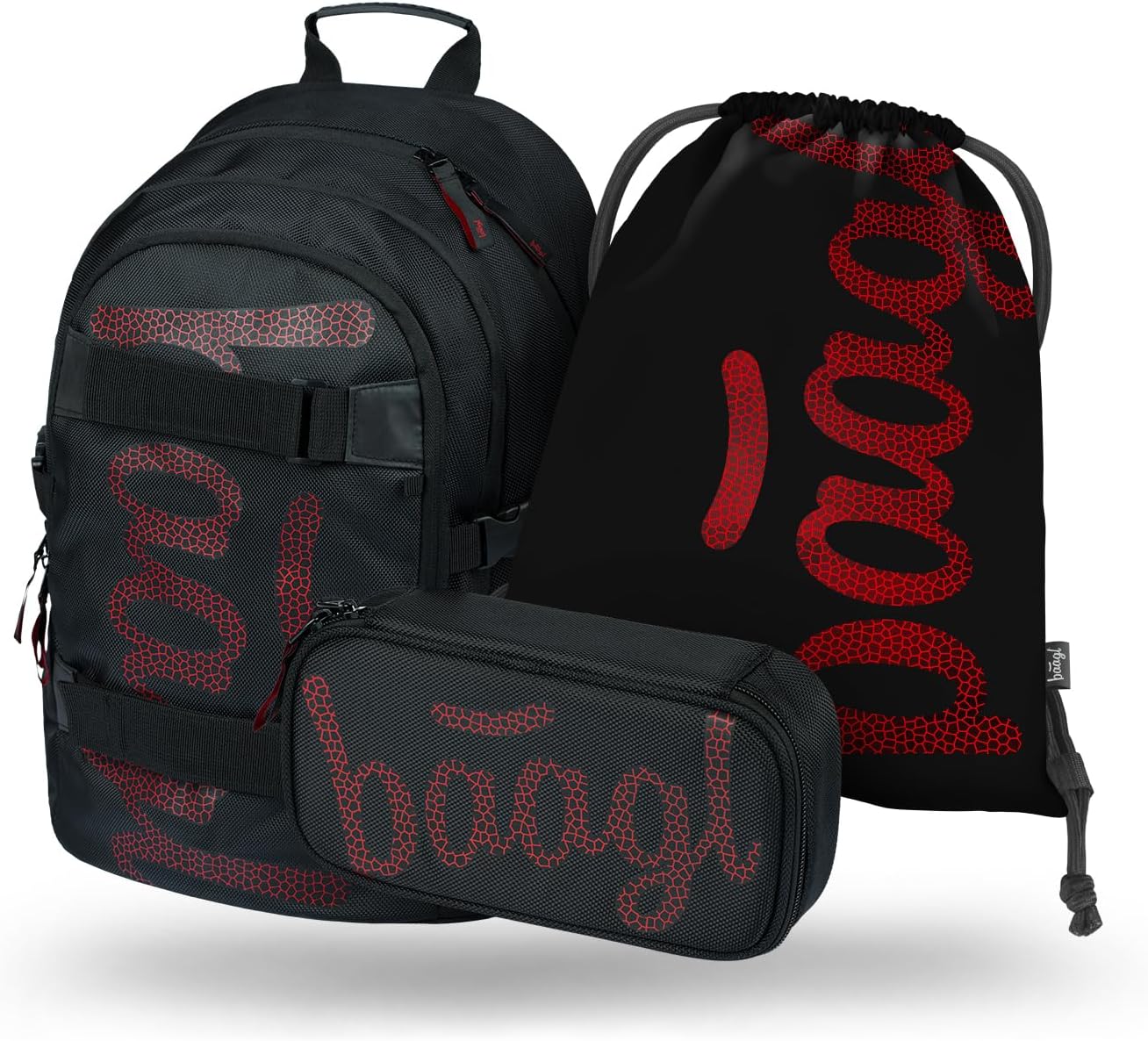 Schulrucksack Set, Skate Red