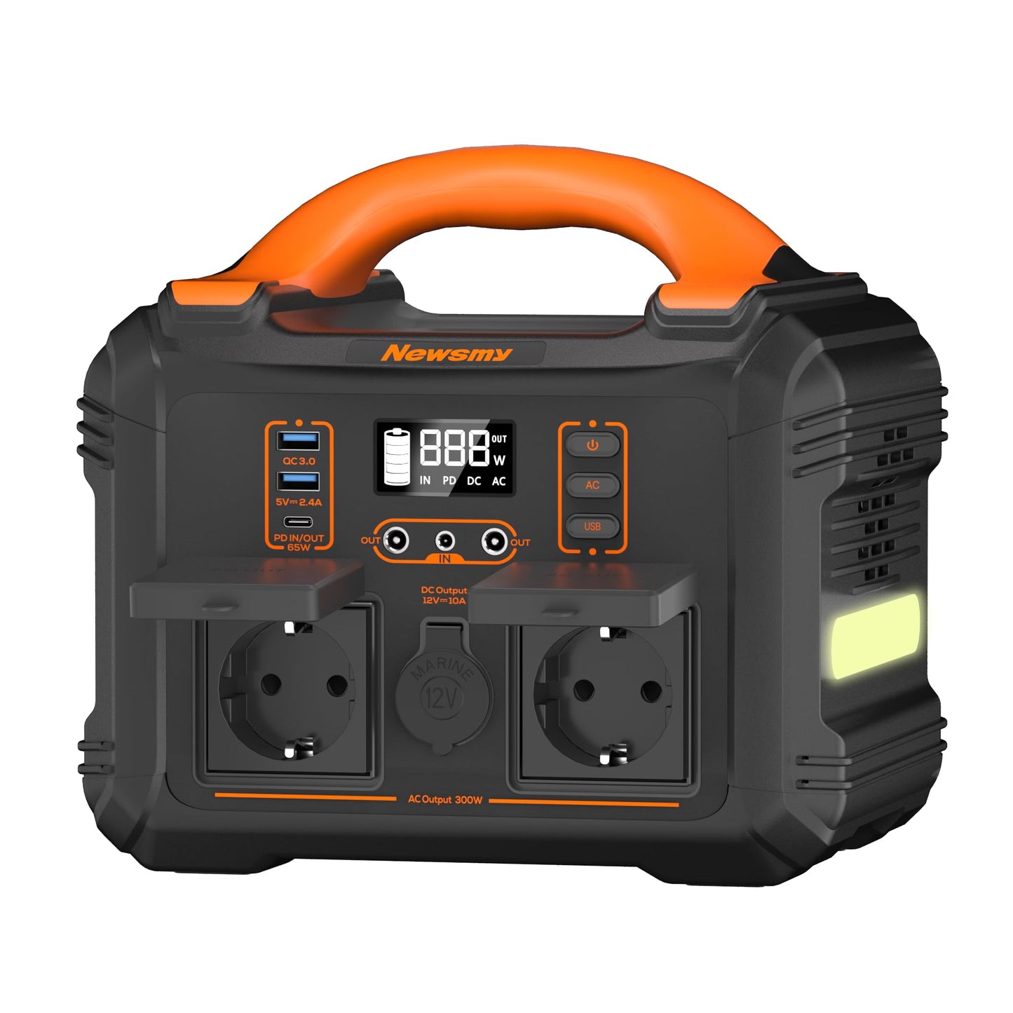 Tragbare Powerstation 300 W, 236Wh Schwarz