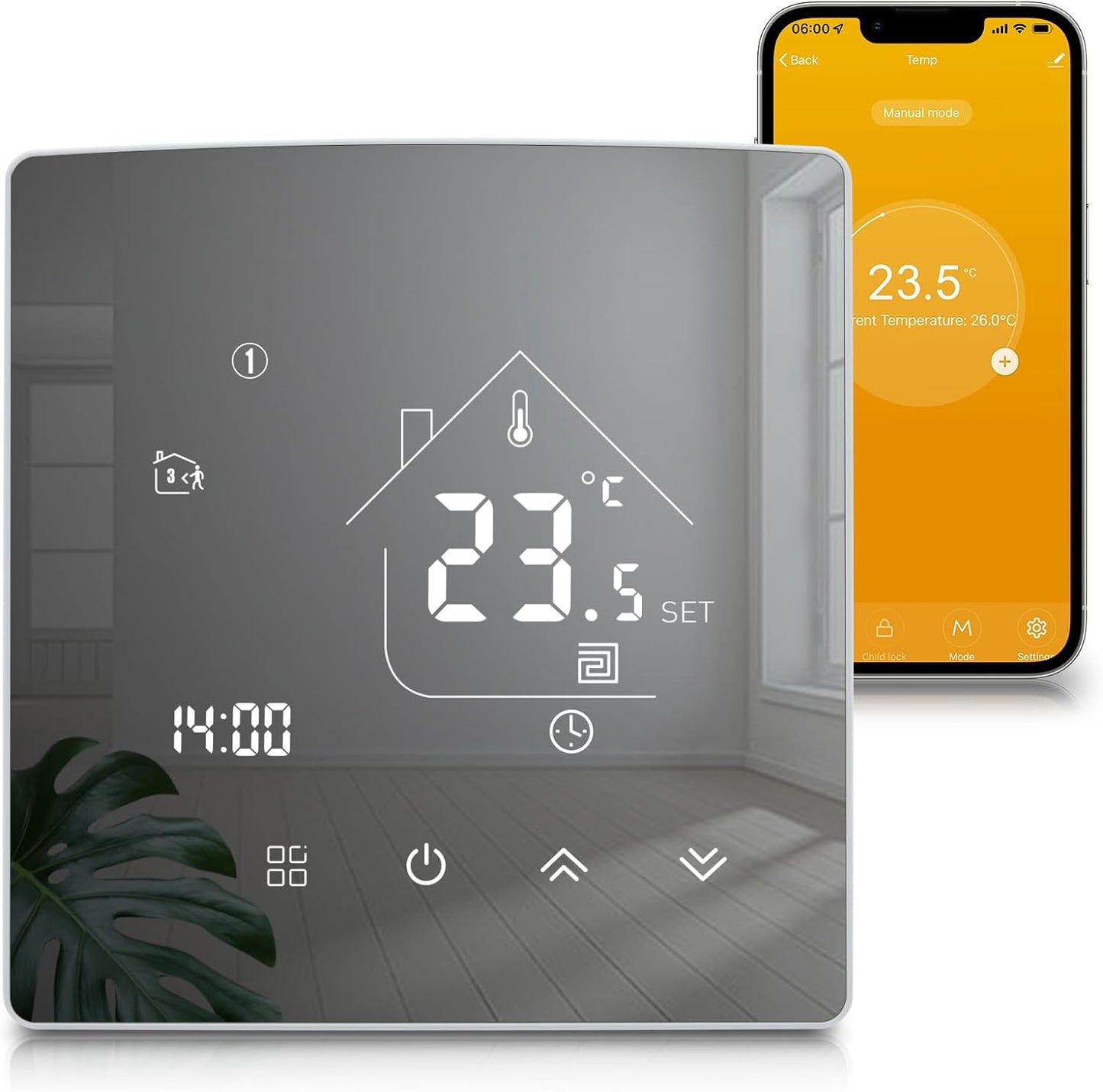 Tuya Smart Thermostat TGR85WIFI-WP, Wasserheizung Thermostat 1Stk_WIFI