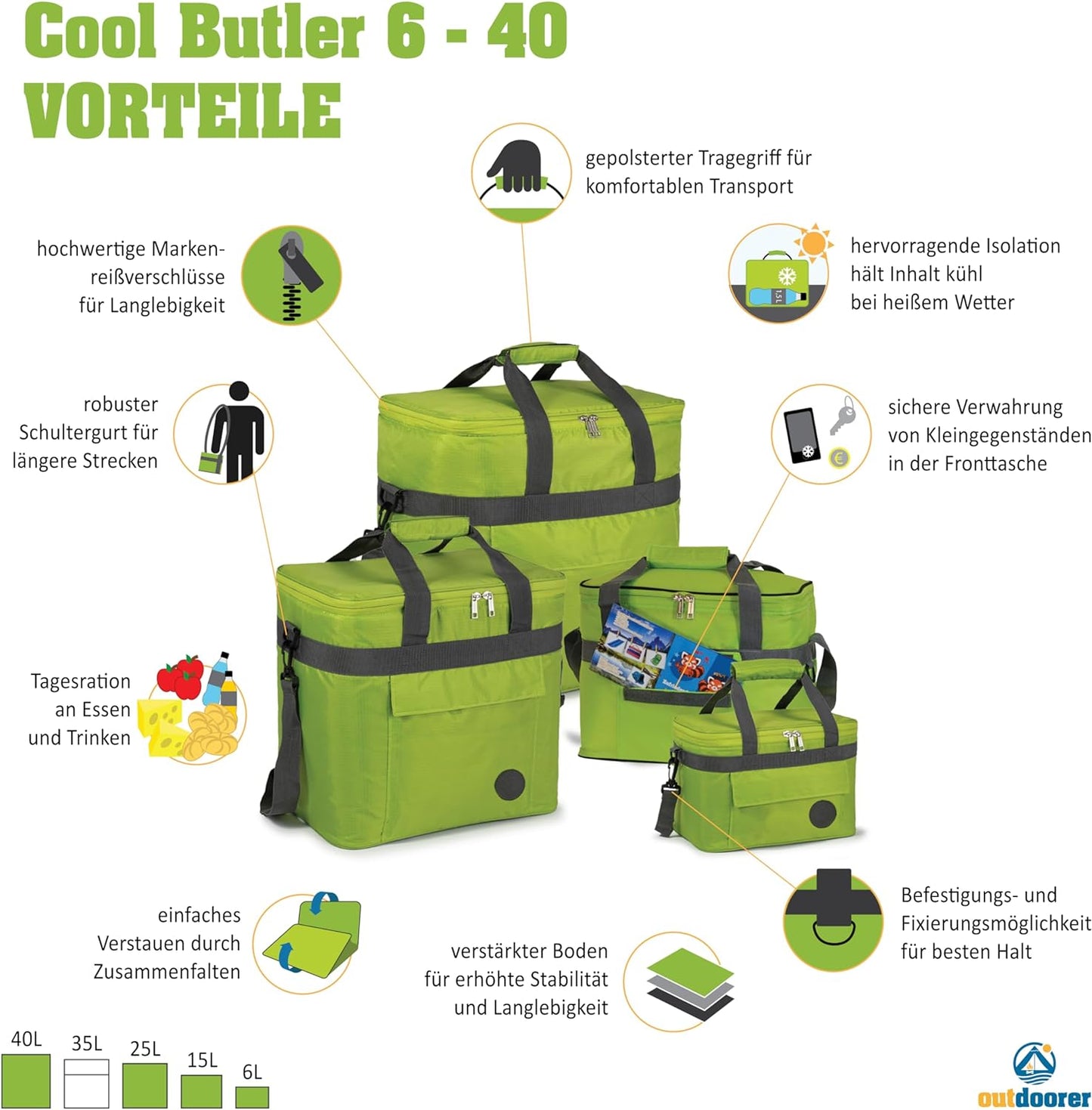 Kühltasche Cool Butler, 25 l; grün