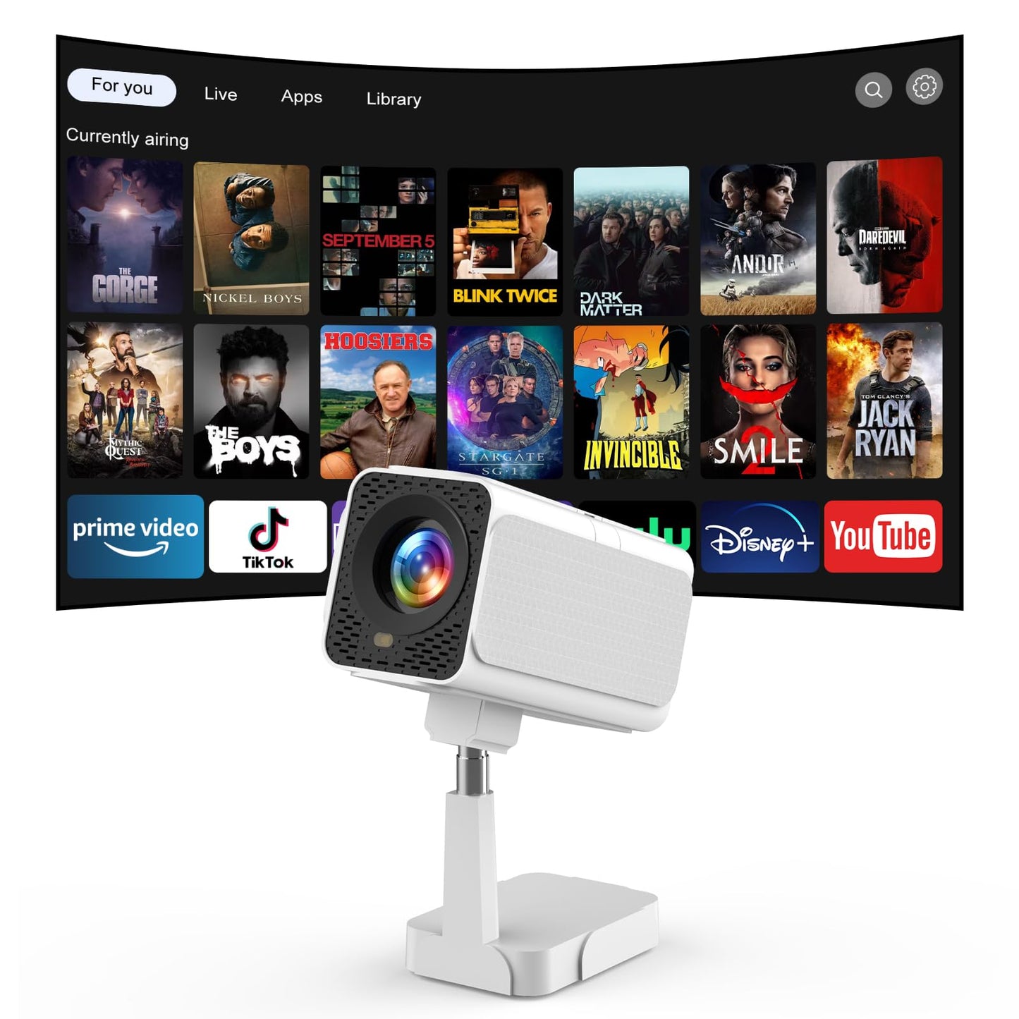 Smart Beamer TP-04, Netflix Beamer mit WiFi BT