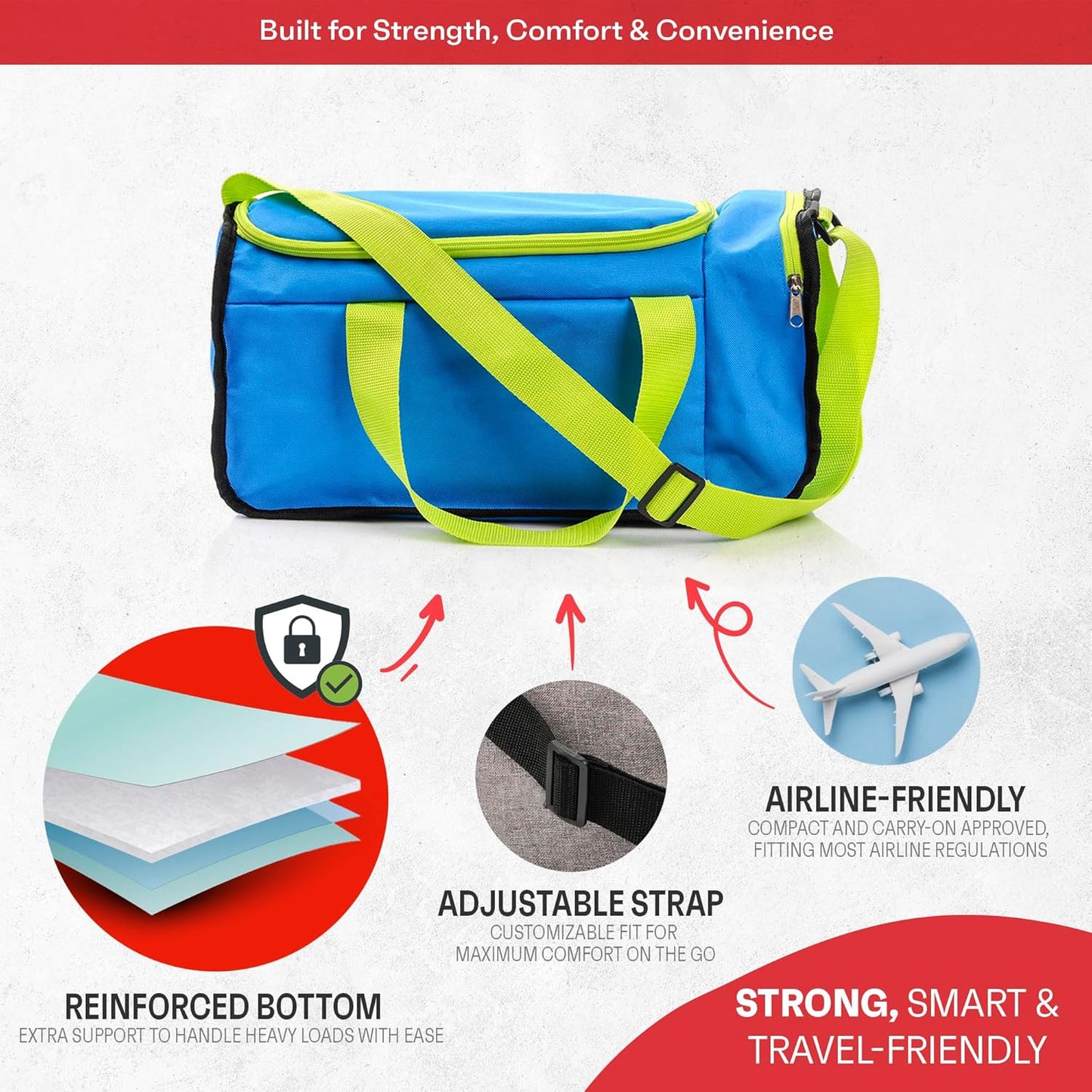 Sport- und Schwimmtasche 20 L, 20 L Blau / Grün