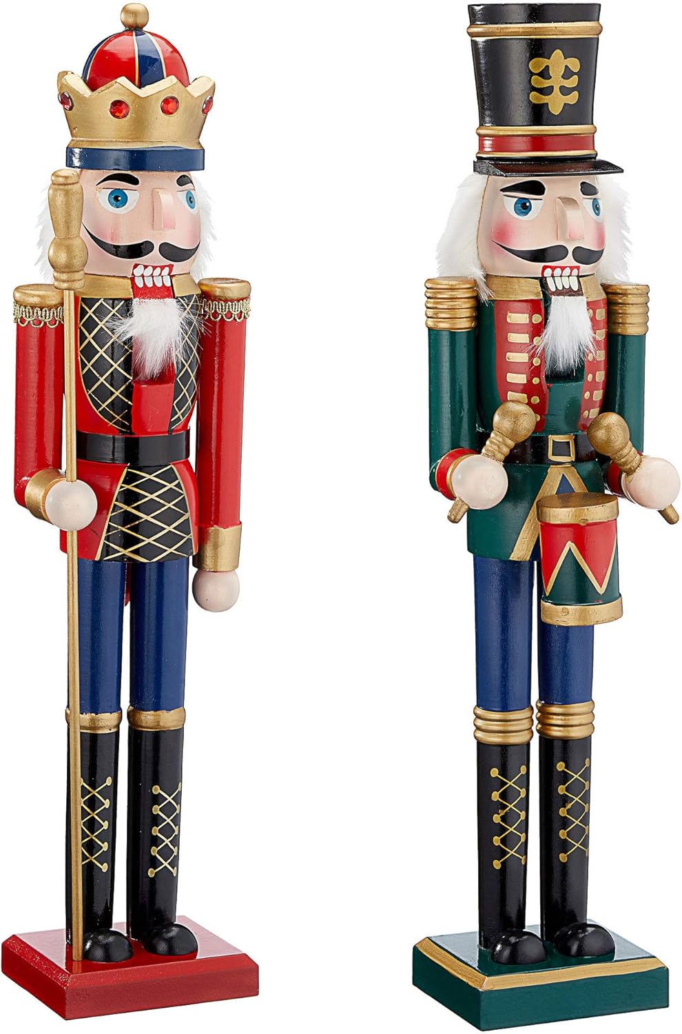Nussknacker Set, 1 X Nussknacker Set "König+trommler" R/G 38 Cm
