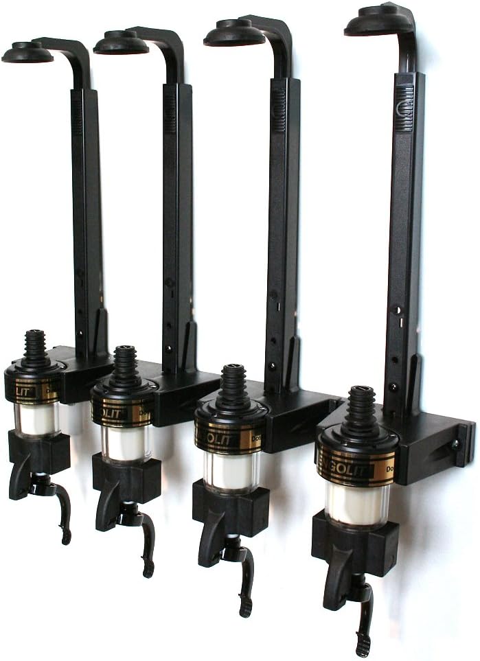 4er Dosierer & Flaschenhalter-Set für Wandmontage, 3.0 cl (Finger Push)