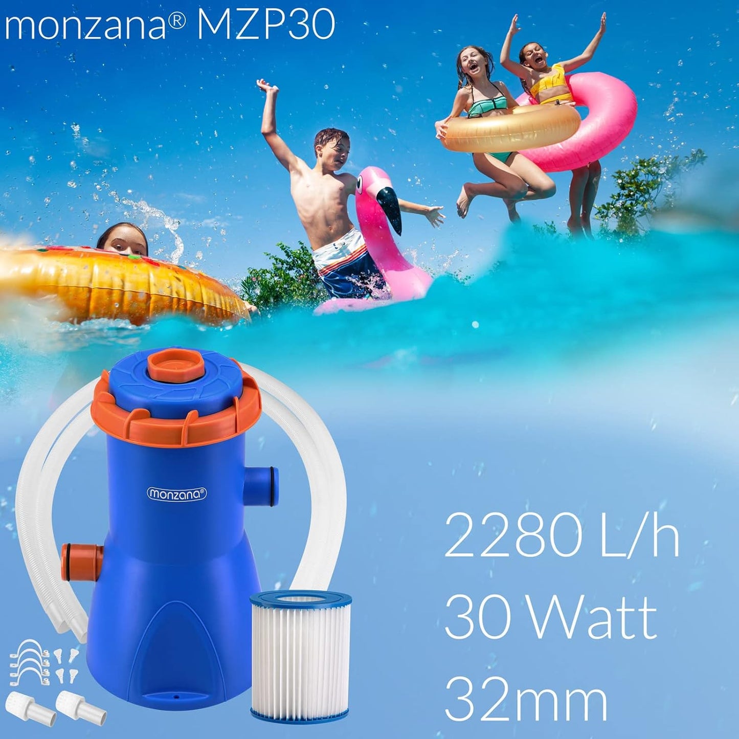 Filterpumpenset MZP30, MZP30 2280 L/h