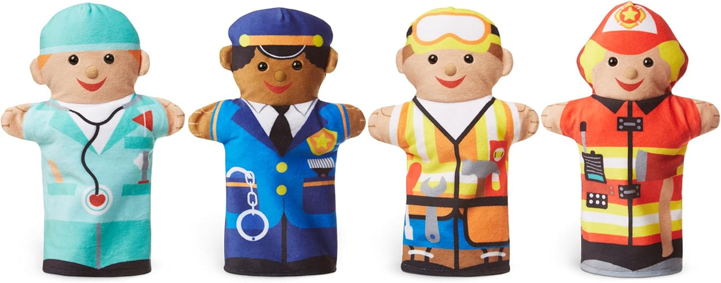 4er-Set Fröhliche Helfer Handpuppen, Jolly Helpers Hand Puppets