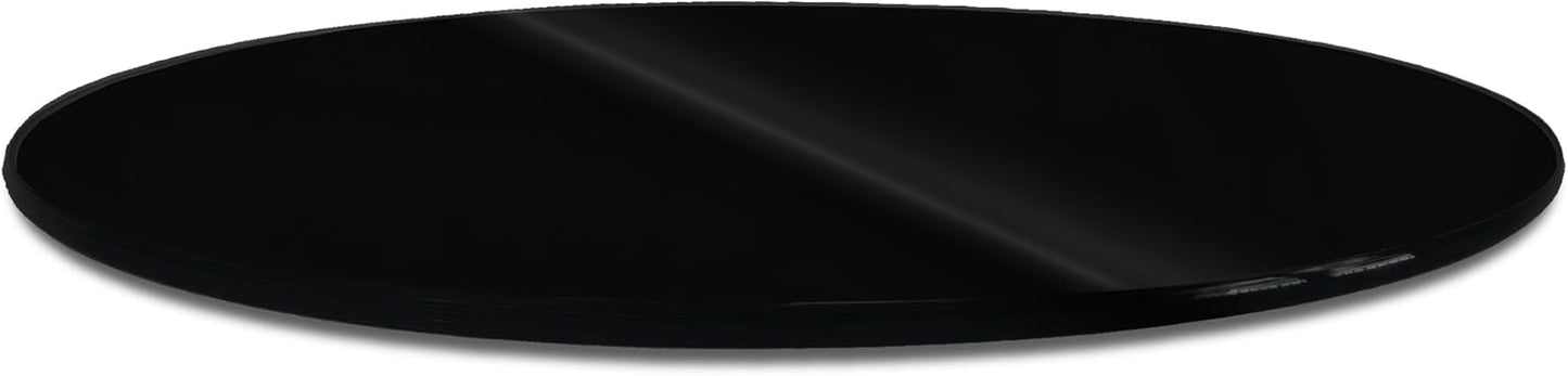 Glasplatte Rund aus Sicherheitsglas, Rund 30 cm Schwarz Rund