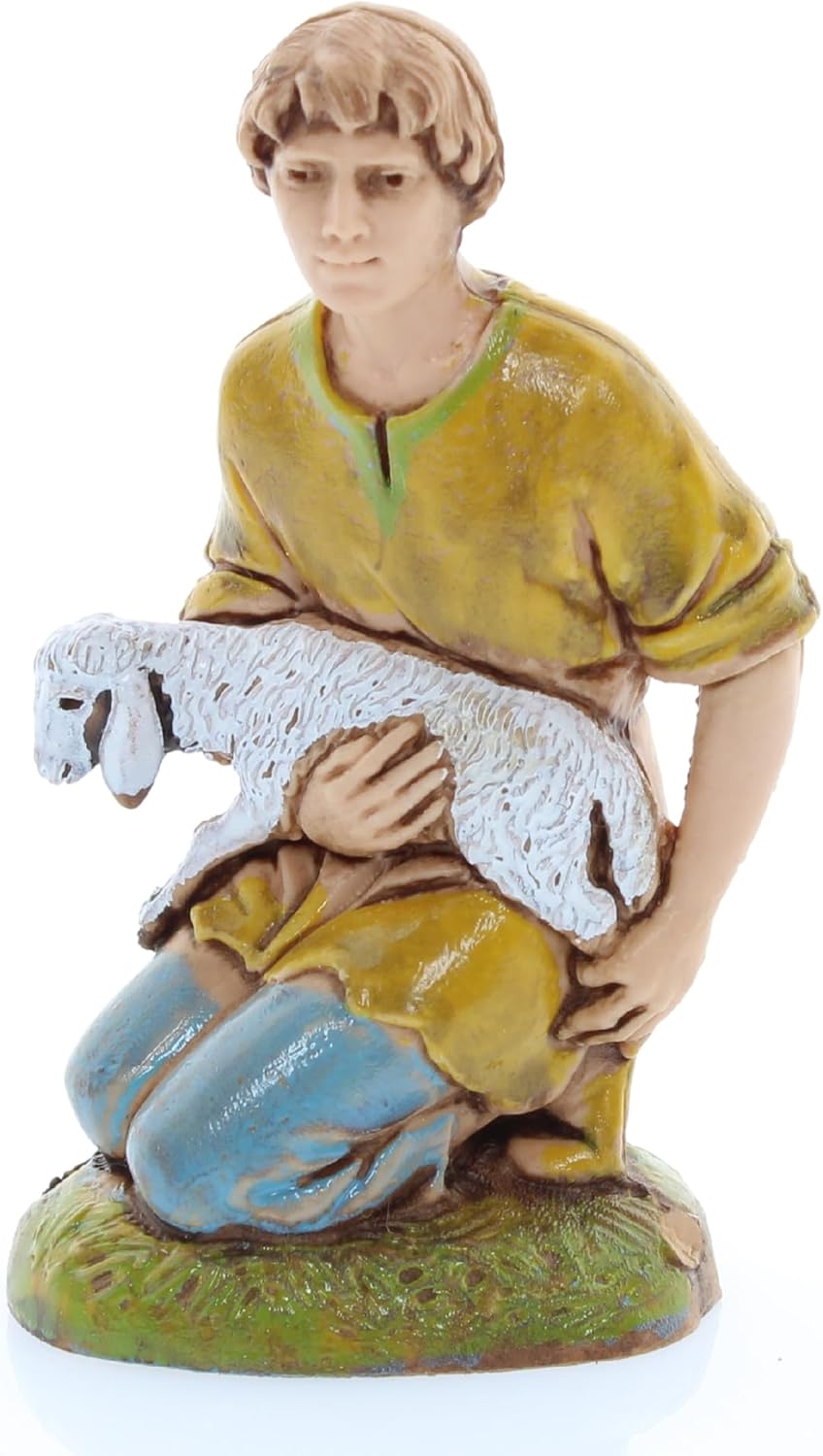 Set 8 Hirtenfiguren für Krippe (10 cm)