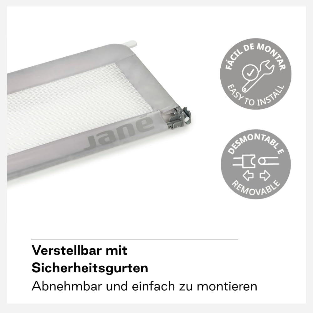 Klappbares Kinderbettgitter, 140 cm Grau