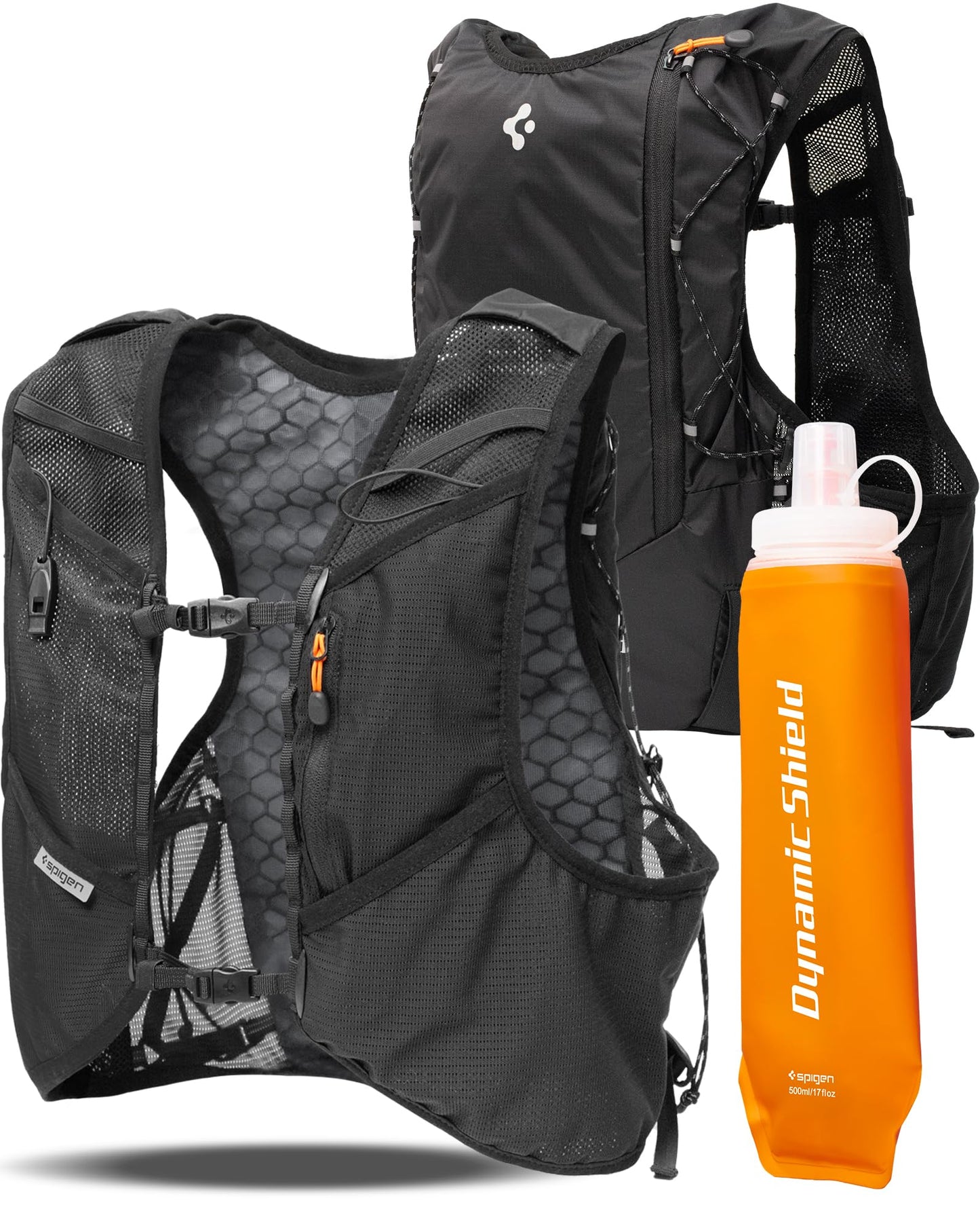 Laufweste mit Trinkflasche und Handyhalter, Mit Trinkflasche l L/XL (90-110 cm Brustumfang)