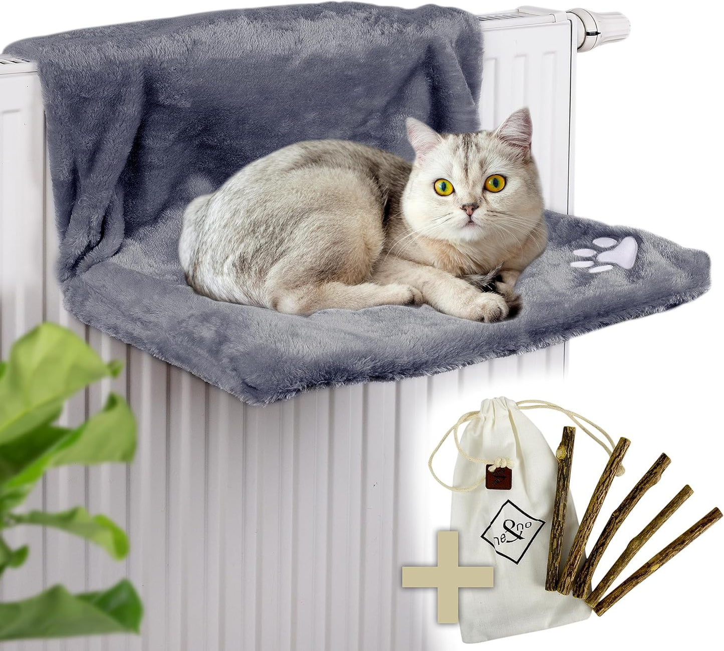 Katzenbett für Heizkörper, Anthrazit