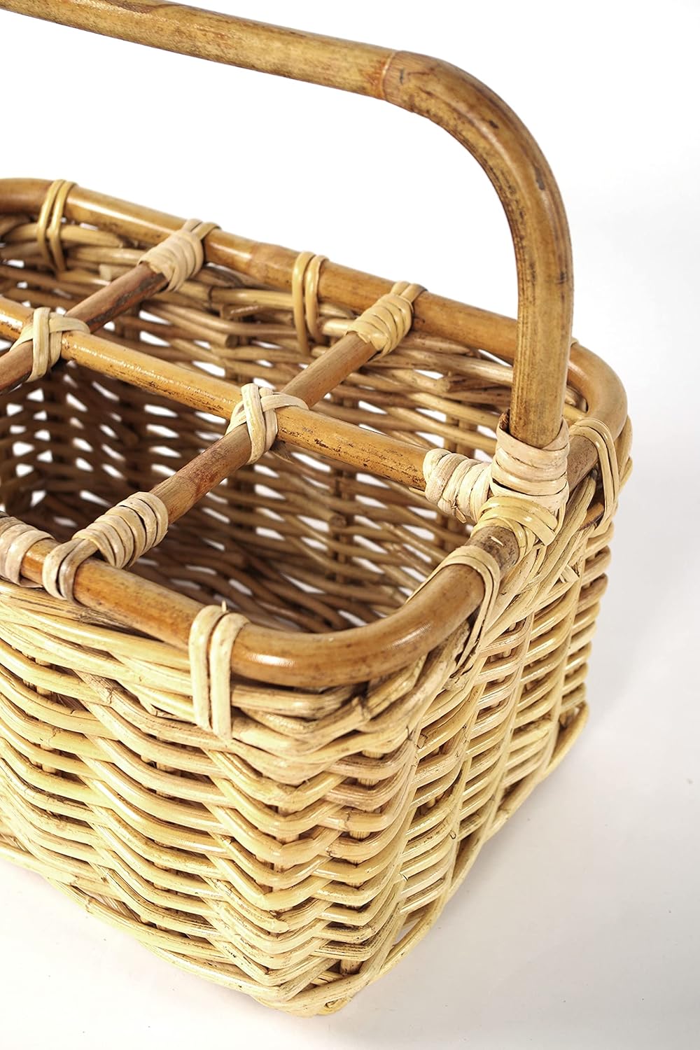 Flaschenträger aus Rattan für 6 Flaschen, Natur