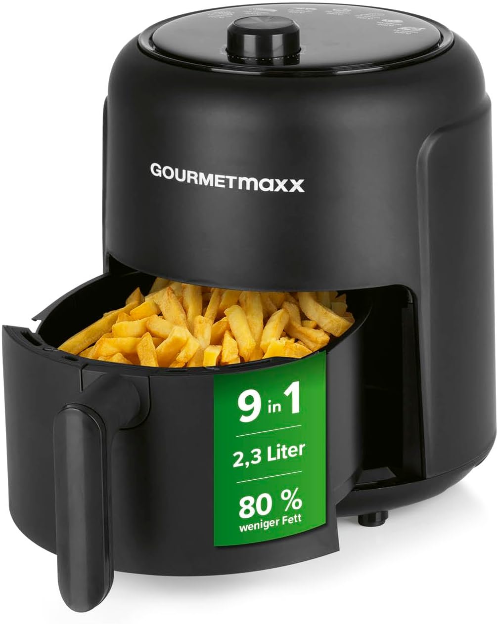 Heissluftfritteuse mit 9 Funktionen & Timer, 2,3 Liter