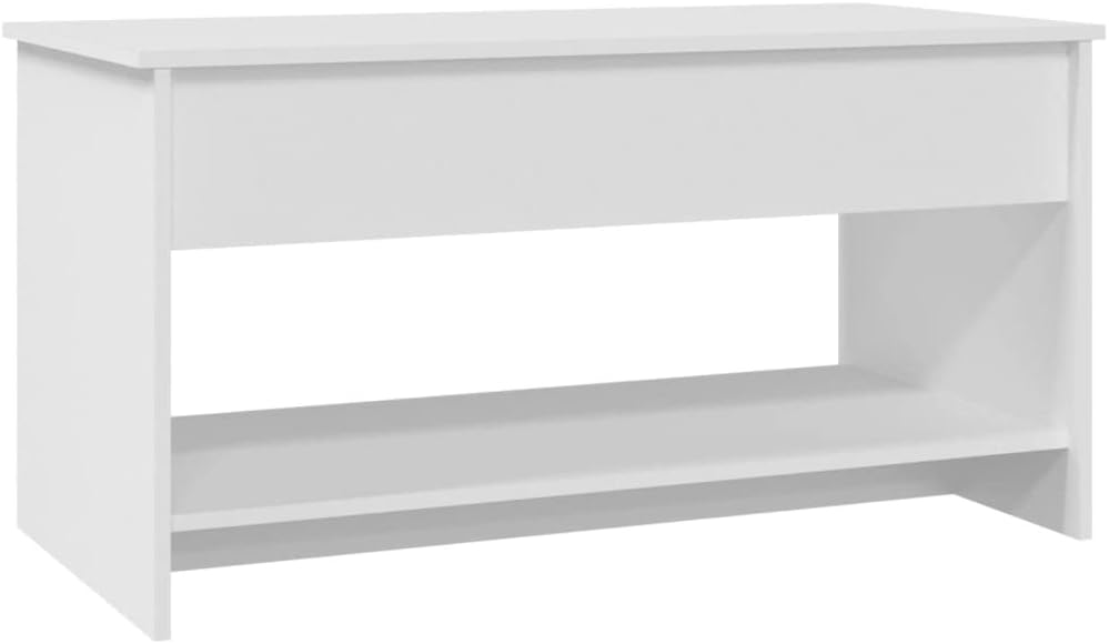 Couchtisch mit Stauraum, Weiß 102 x 50 x 52.5 cm