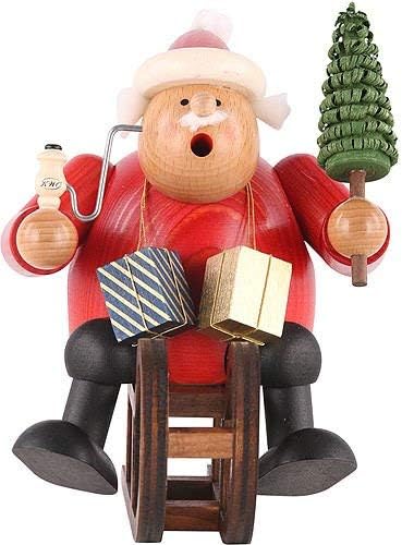 Räuchermann - Weihnachtsmann mit Schlitten