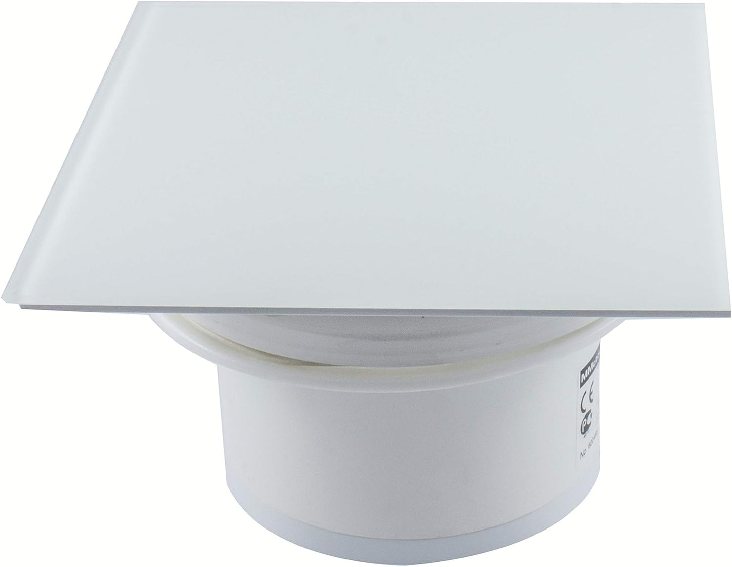 Badlüfter mit Rückschlagklappe, leise 29 dB, Weiss