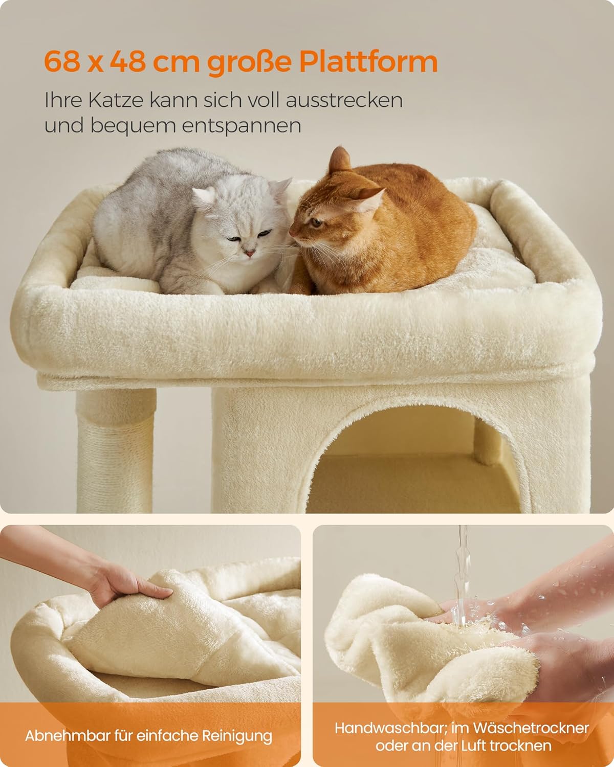 Kratzbaum PCT614M01, Beige XL (68 x 48 x 101 cm)