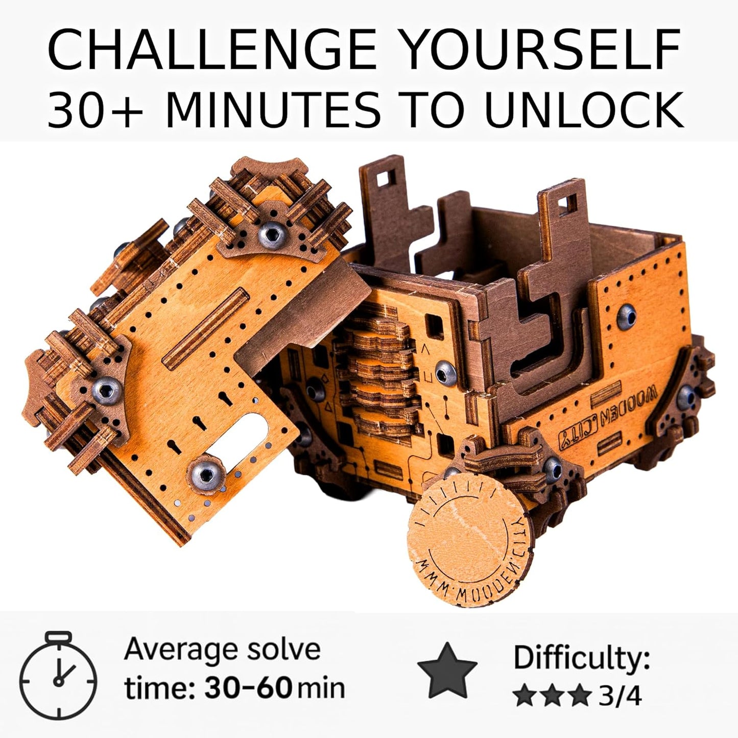 Tesseract 3D Holzpuzzle