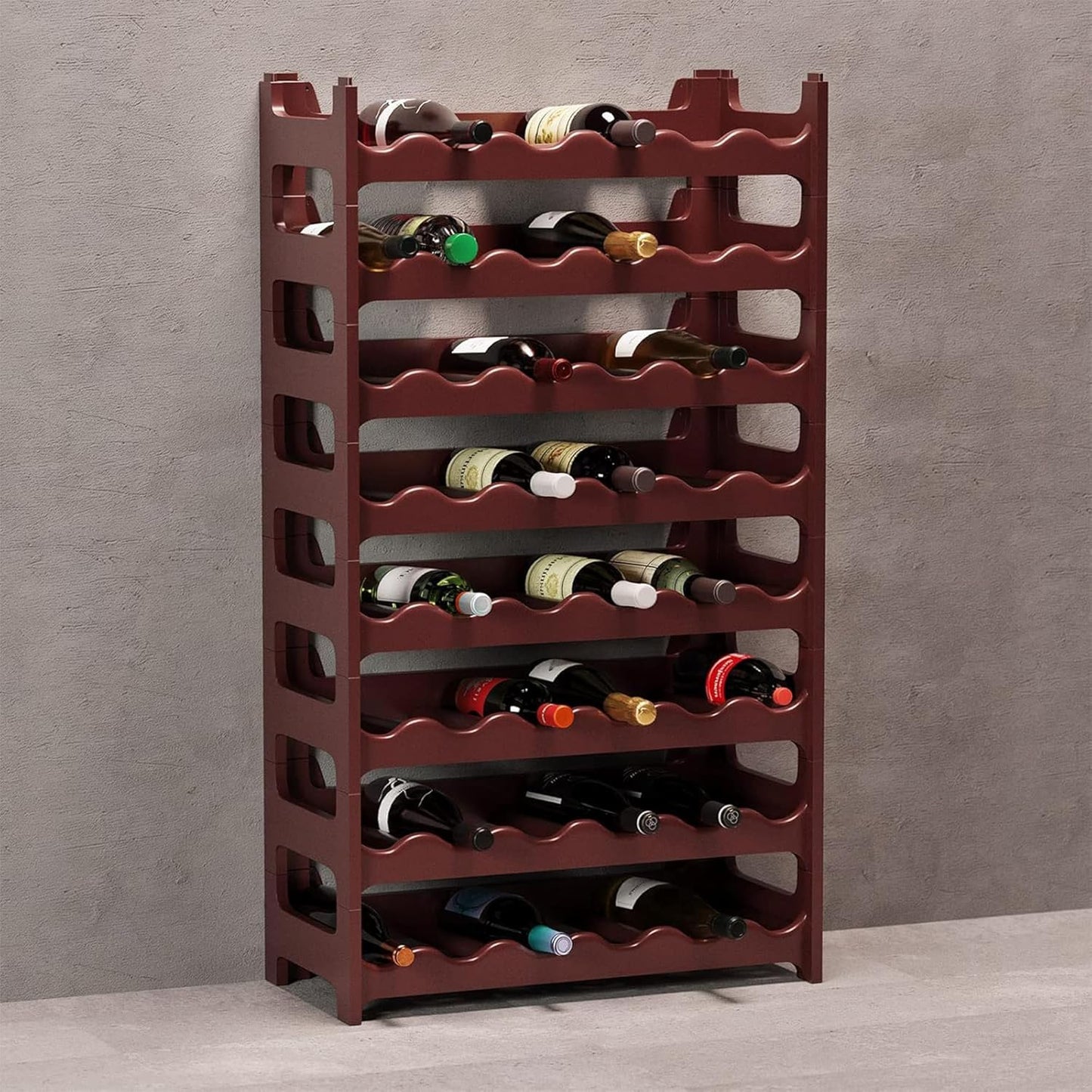 Weinregal für 48 Flaschen, Braun 48 Flaschen