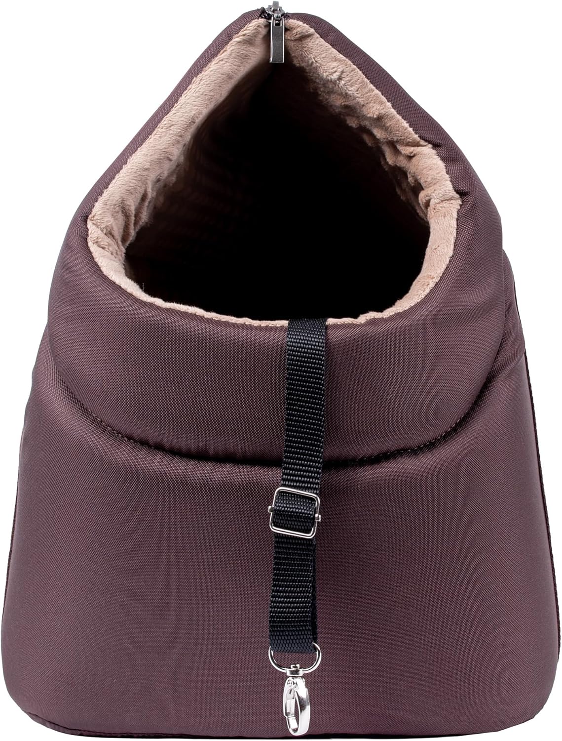 Hundetragetasche für Tiere bis 15 kg, XL Braun Beige/Minky