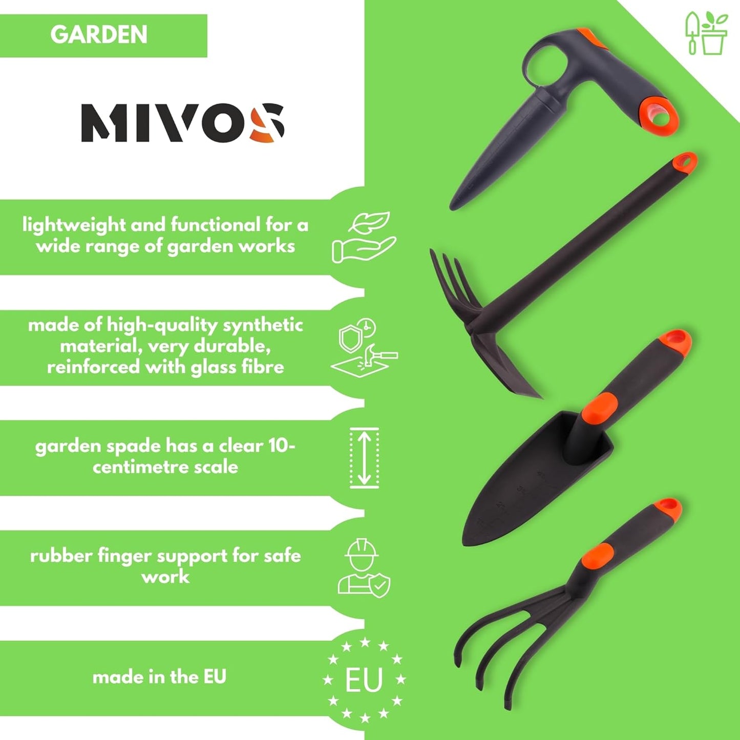 4-teiliges Gartenwerkzeug-Set, 4 Pieces