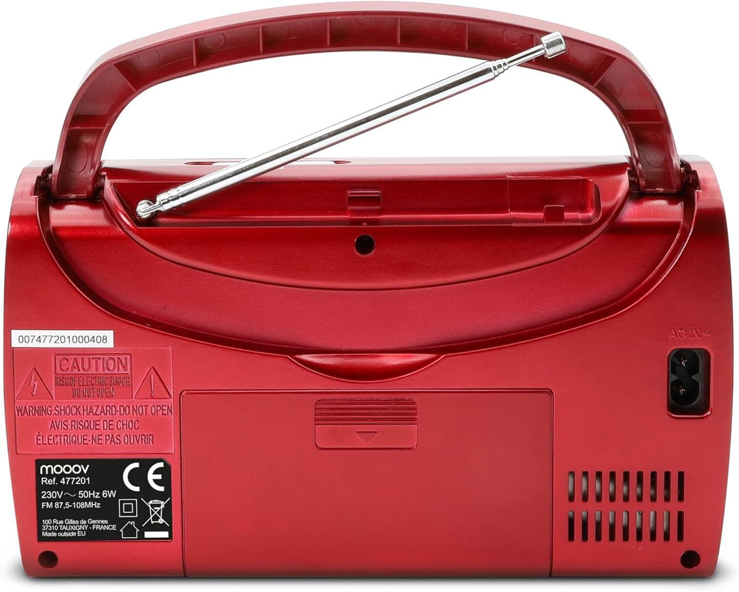 Tragbares Radio - MOOOV 477201, Rot