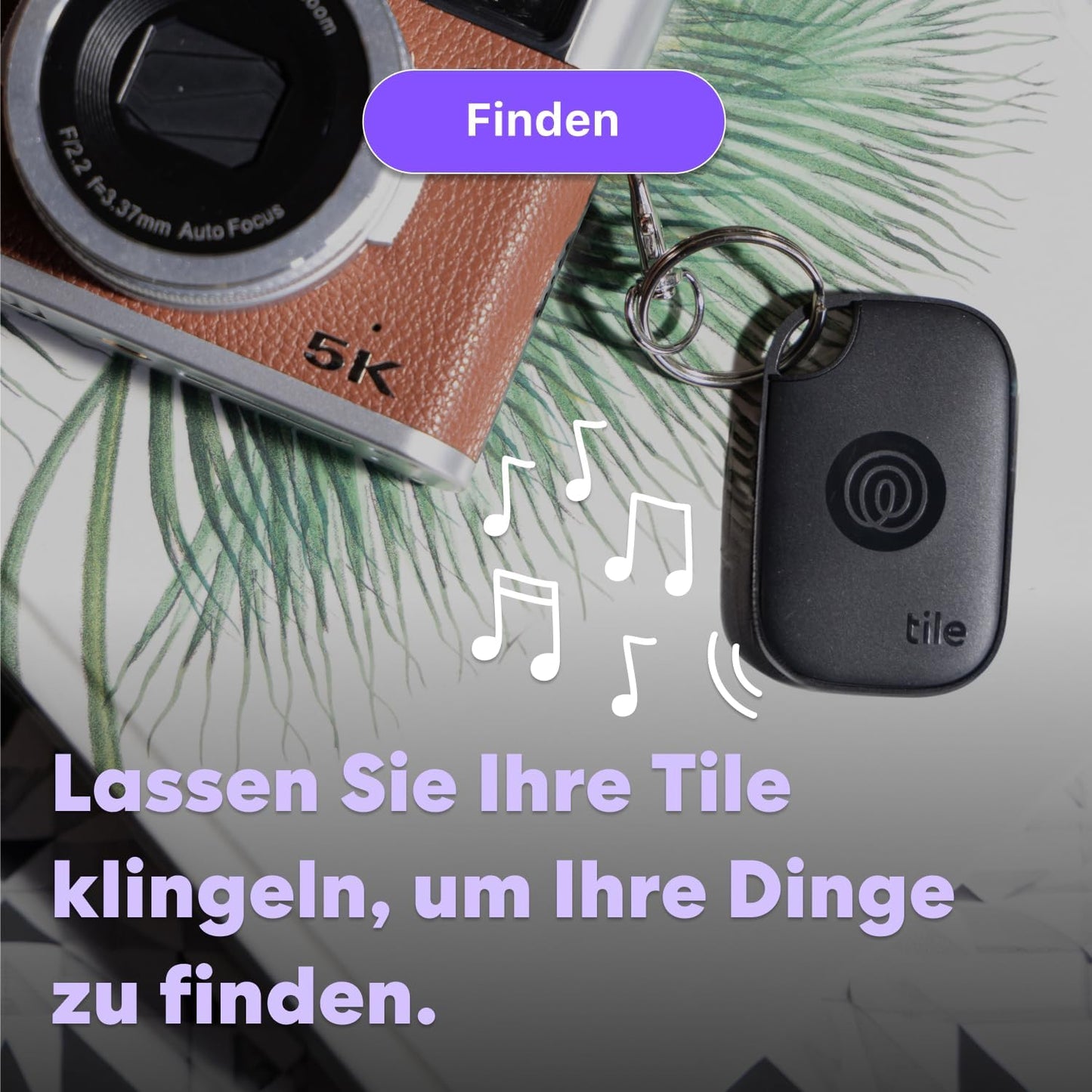 Bluetooth-Tracker für Schlüssel & Gegenstände (Pro 2024), Schwarz, 1er-Pack