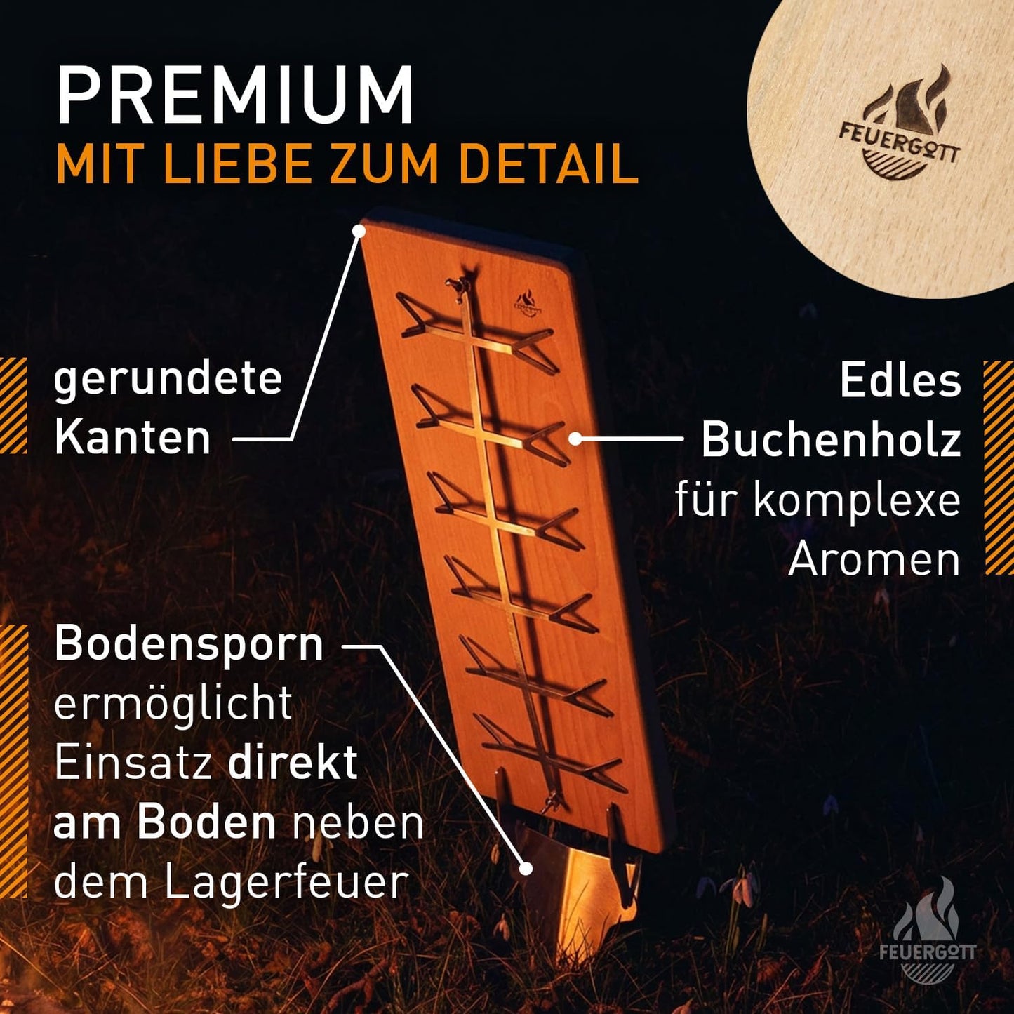 2er-Set Flammlachsbrett, Premium 2er Pack
