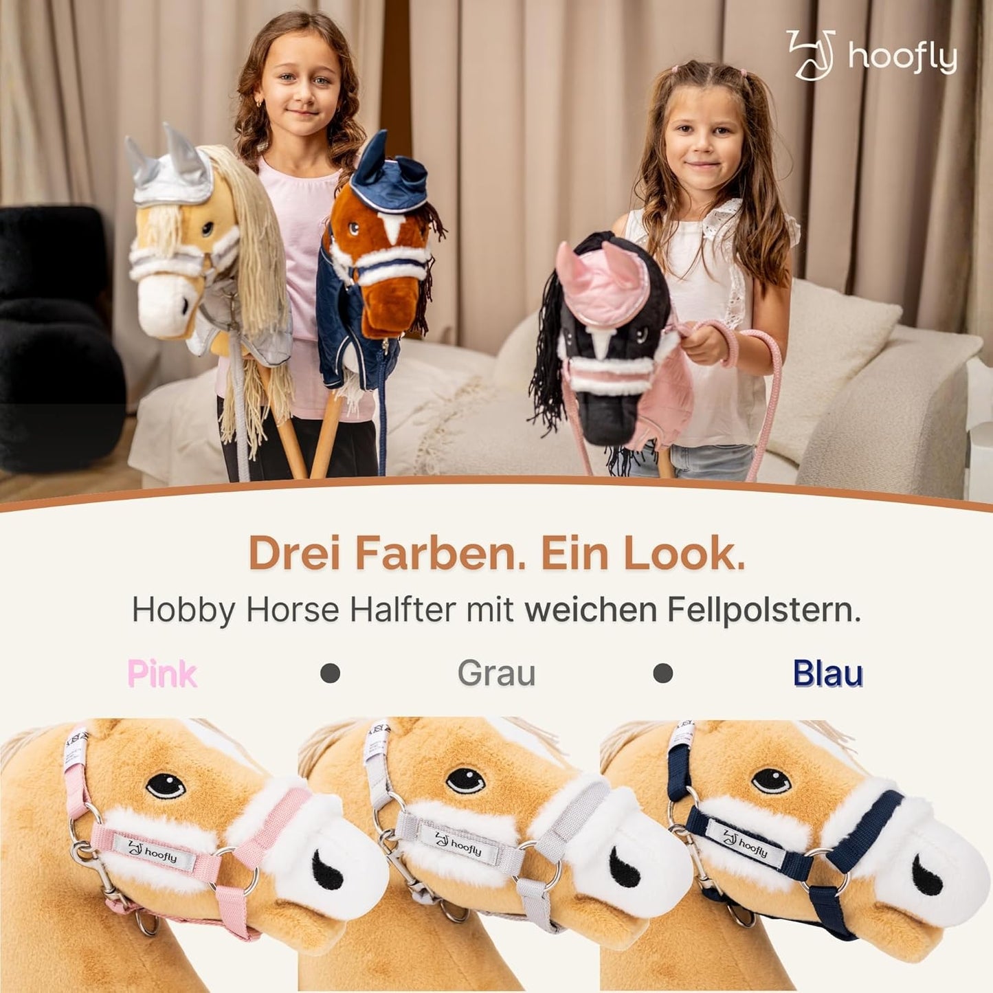 Halfter für Steckenpferd, Blau Halfter