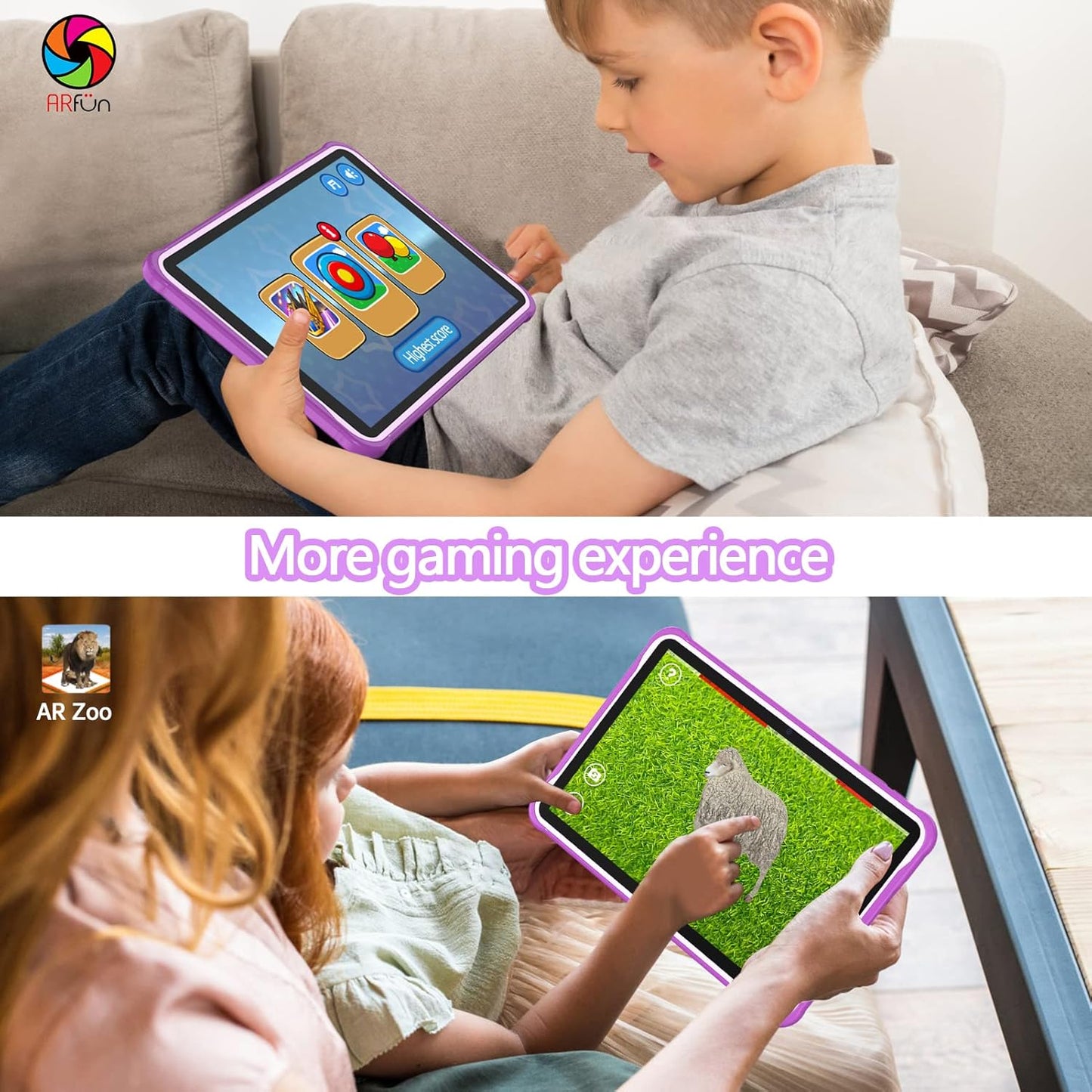 10 Zoll Android Tablet mit Kindersicherung, Lila