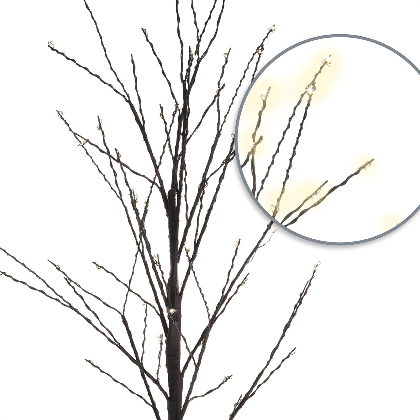 LED-Leuchtbaum mit 48 Lichtern, Baum mit Ständer - 48 Led