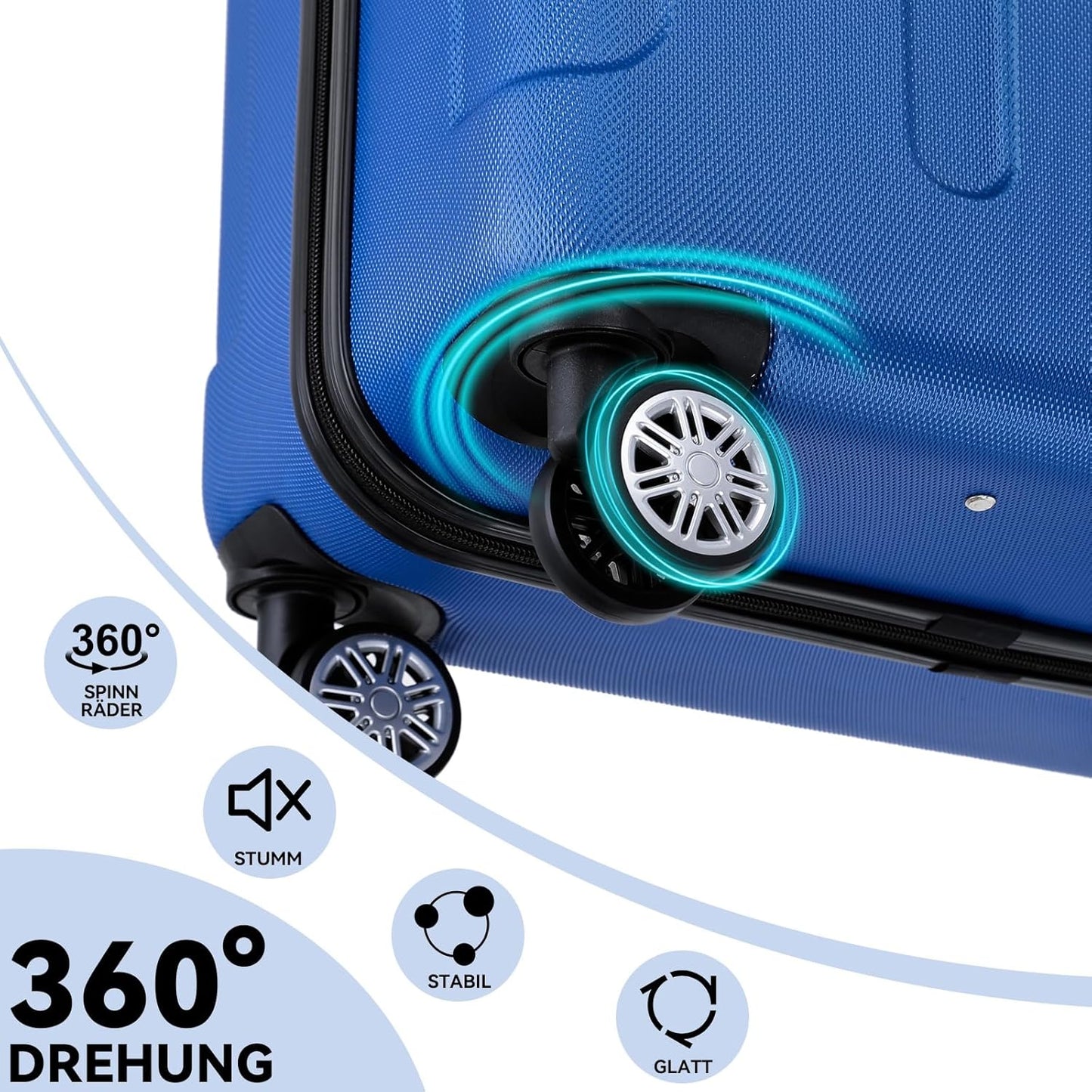 Hartschalenkoffer, Blau|M