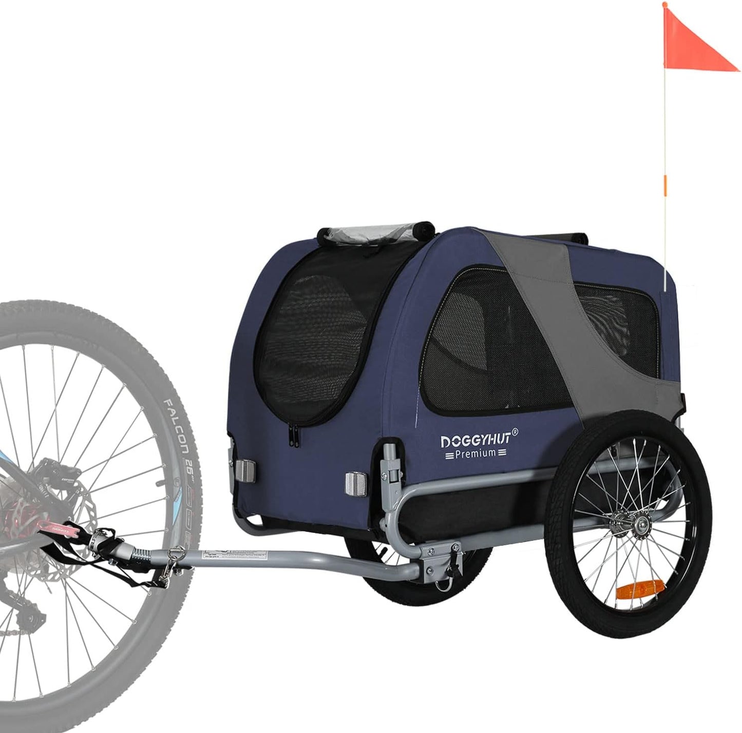 Fahrrad Hundeanhänger klappbar bis 23 kg, BLAU