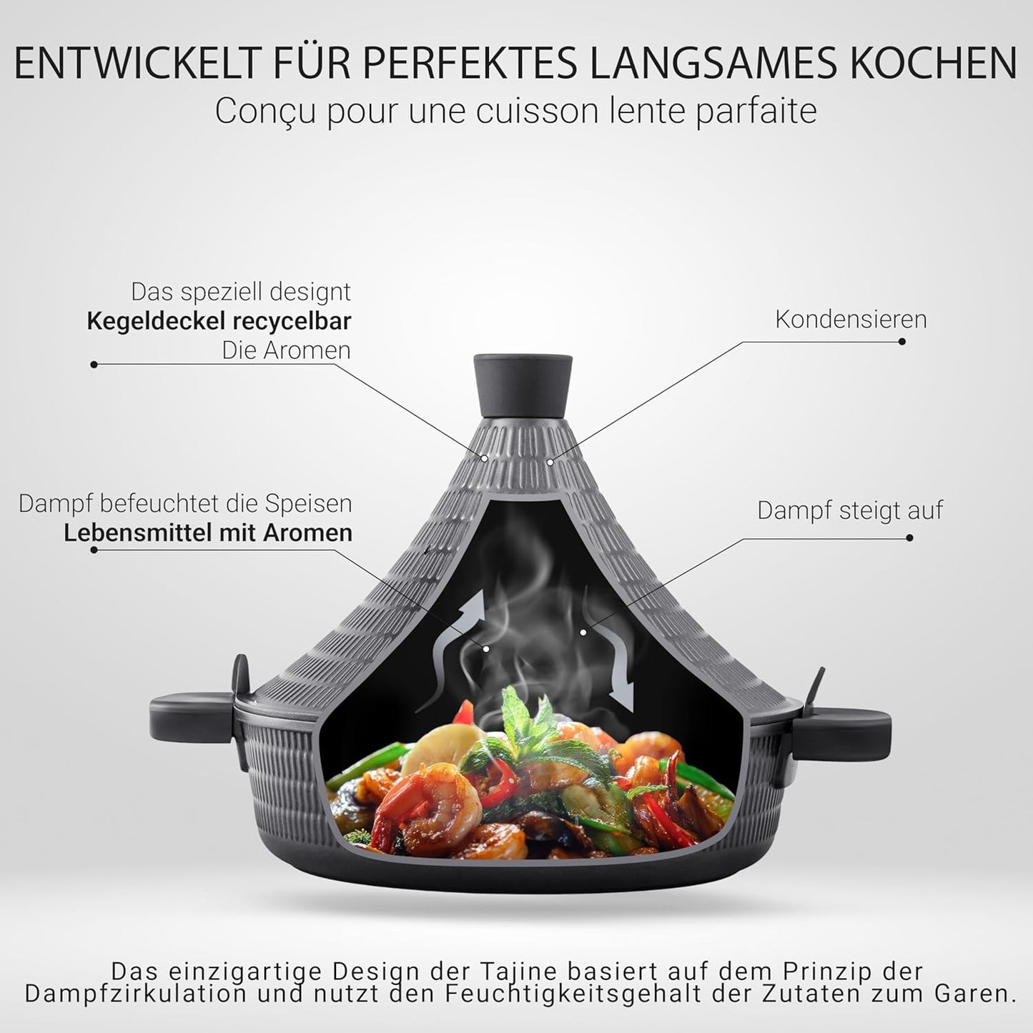 Aluminium Tajine 28cm, kratzfest & langlebig