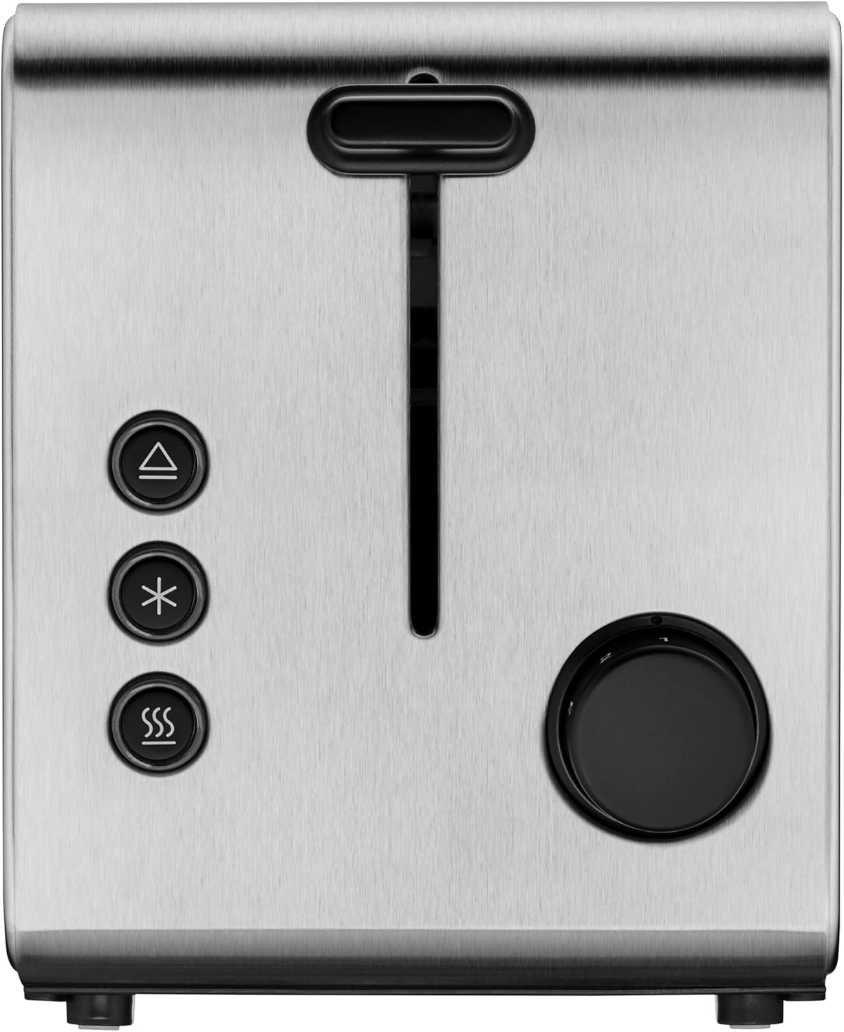 Toaster mit Brötchenaufsatz und Bagel-Funktion, Stelio - 2 Scheiben - Edelstahl matt - Doppelschlitz