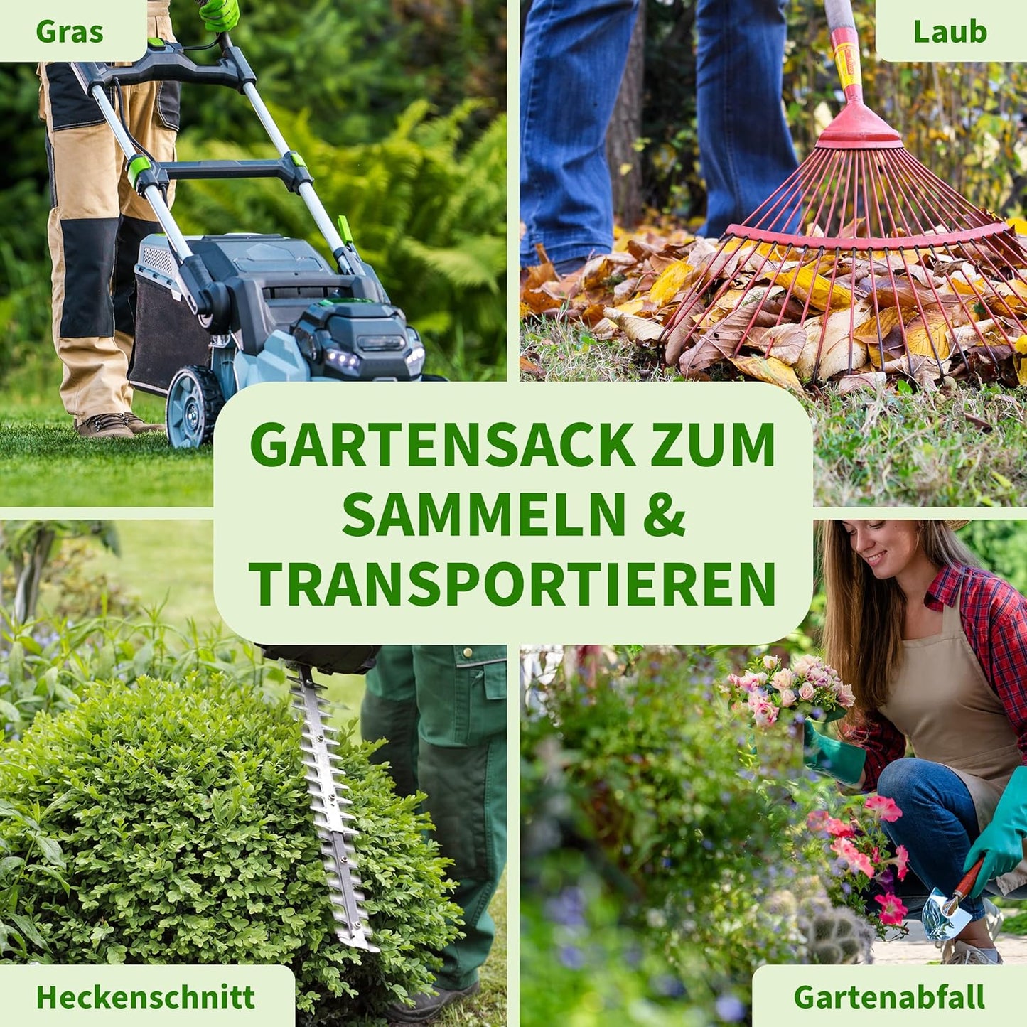 3er-Set Gartenabfallsack, 160L Premium 3x