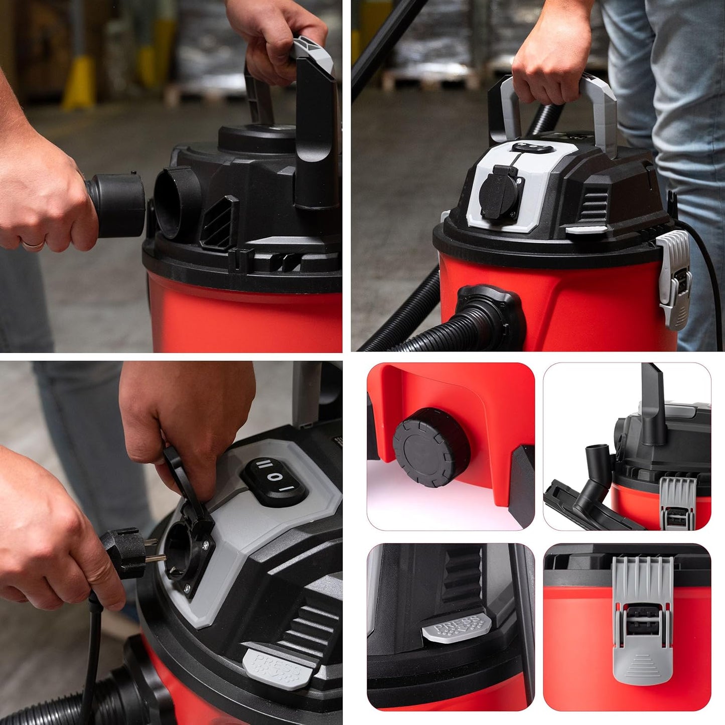 Industriestaubsauger mit Steckdose