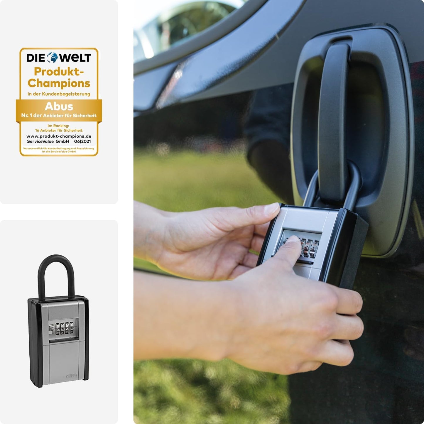 KeyGarage 797 Schlüsselbox mit Bügel zur Befestigung, Standard