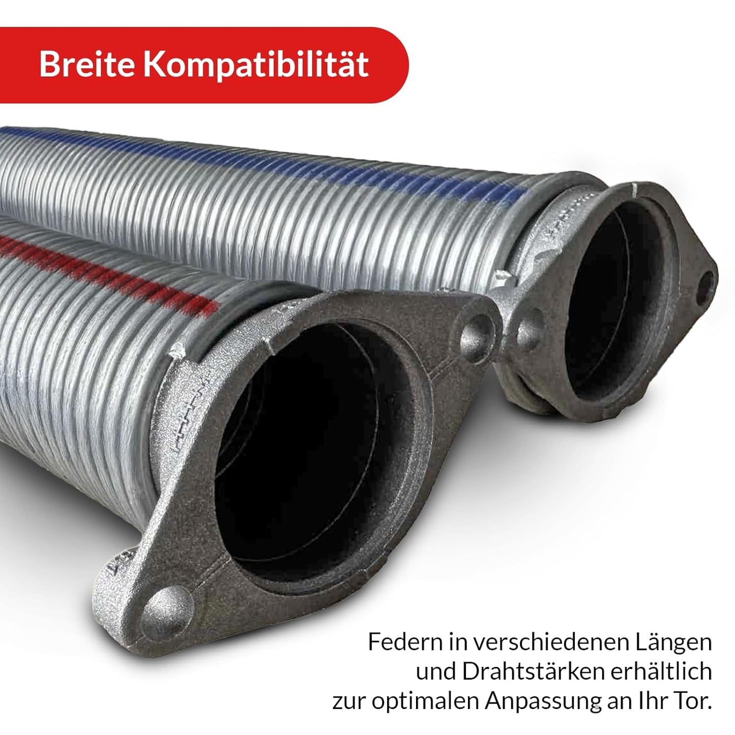Torsionsfedern-Set für Garagentore (mit Zubehör), 51/5,5/646 mm