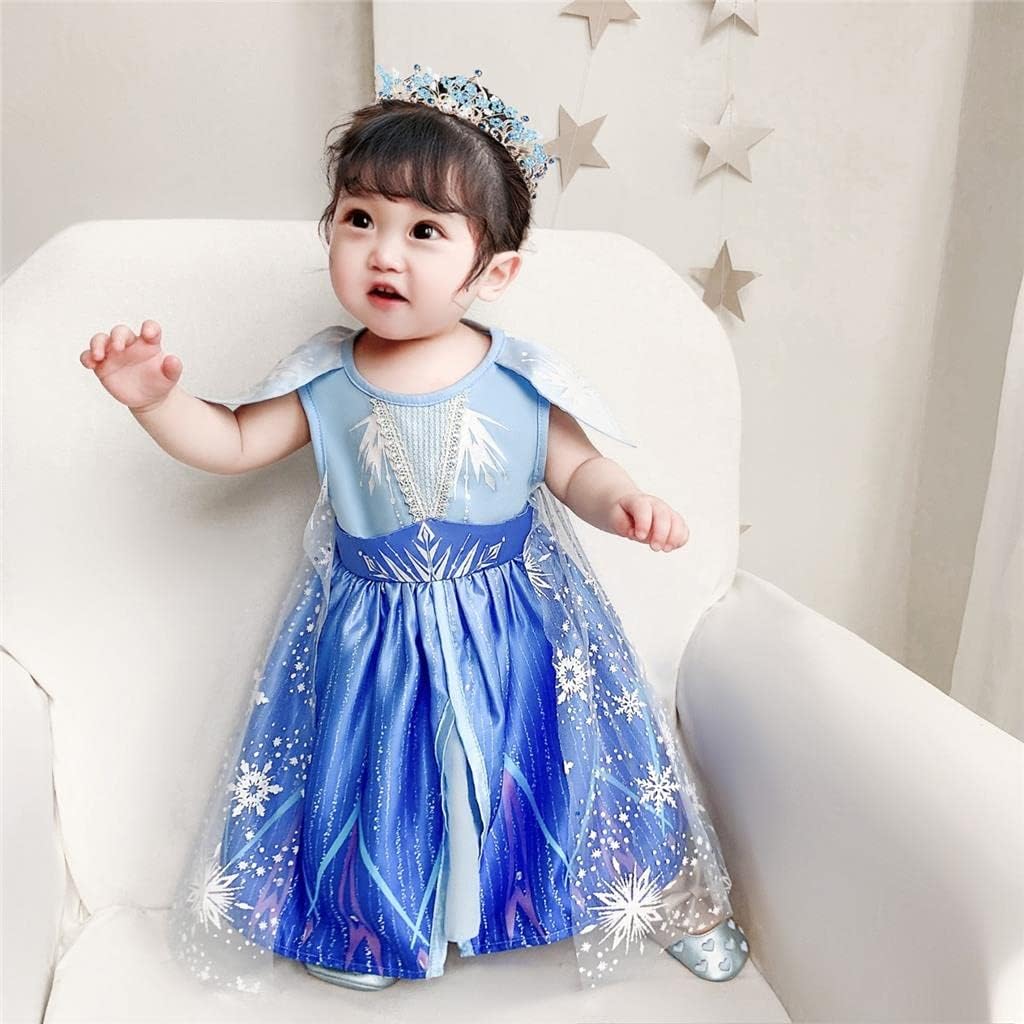 Kostüm Schneekönigin Elsa, Elsa (Nur Kleid) 3-6 Monate