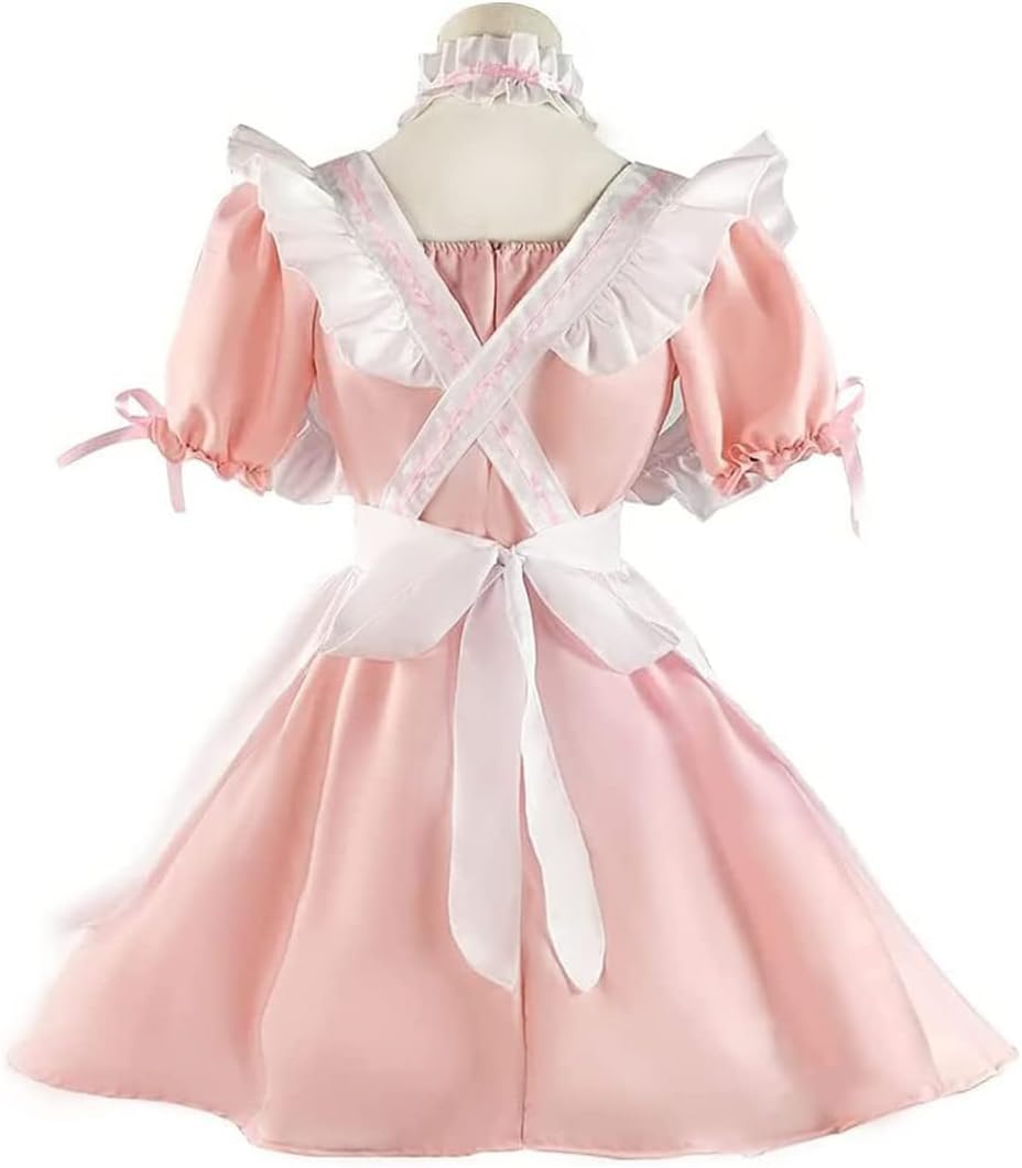 Niedliches Anime Maid Cosplay Kleid, Rosa XL