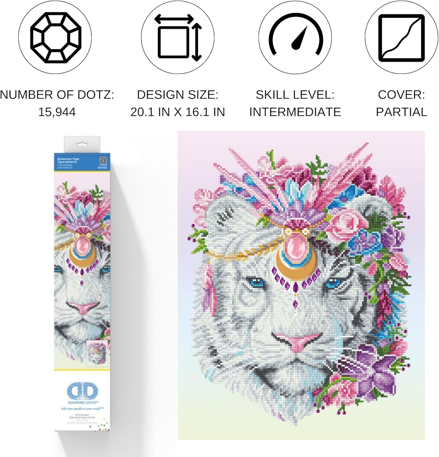 Diamond Painting Set Bohemian Tiger