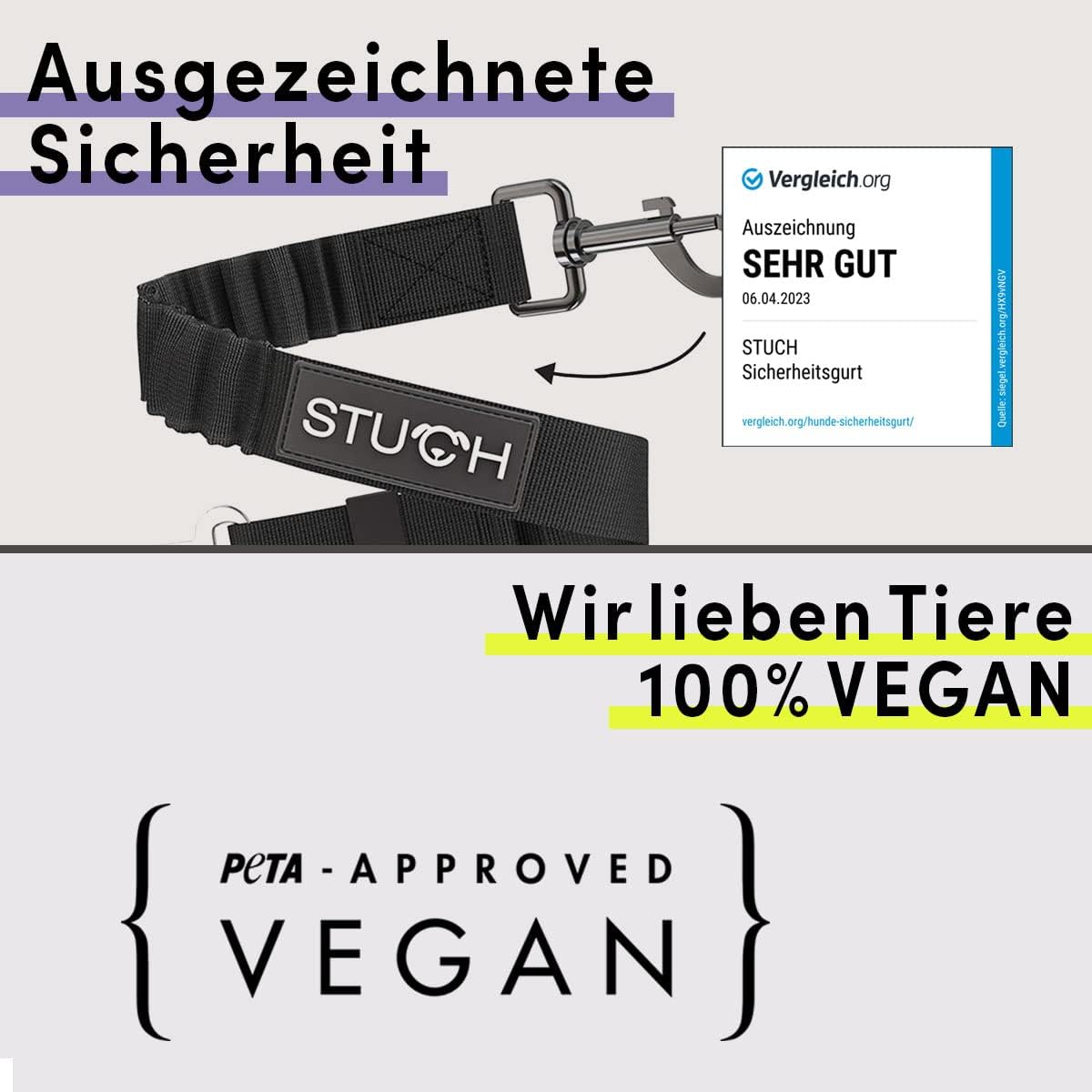 Bungee Sicherheitsgurt für Haustiere, Rot