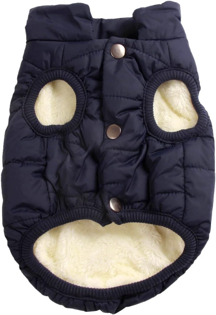 Gefütterte Hundejacke, XS Blau