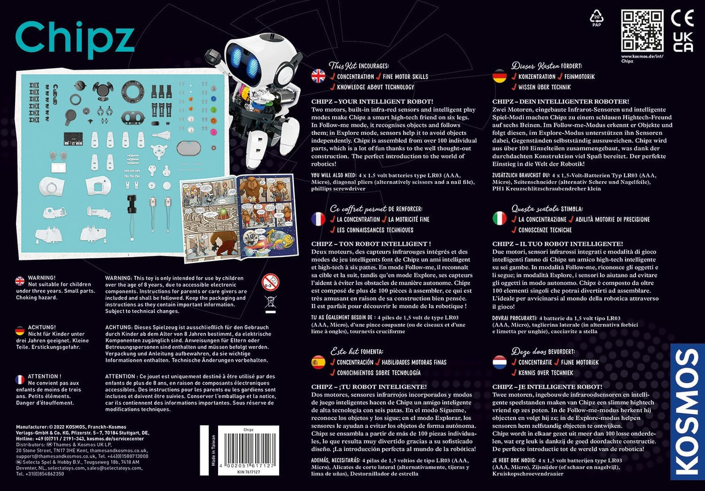 Chipz - Dein intelligenter Roboter, Mit mehrsprachiger Anleitung