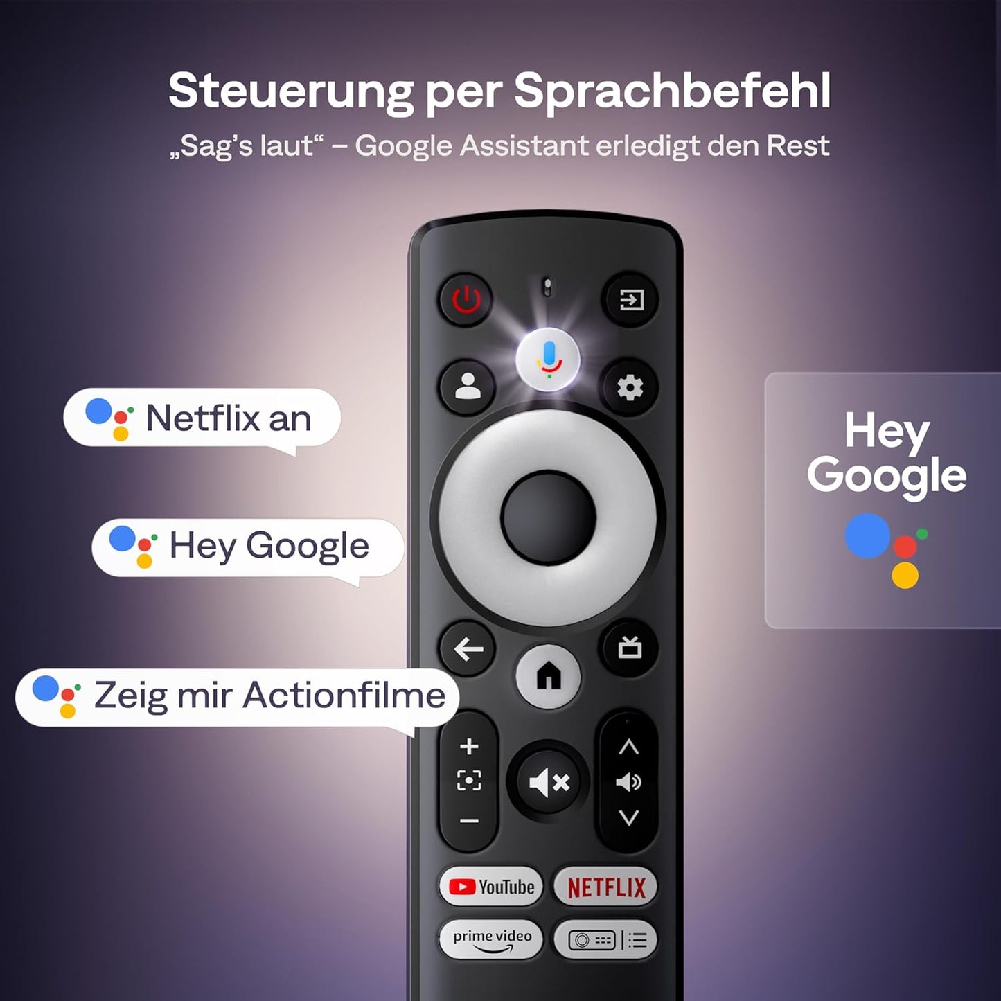 4K Smart Beamer mit Google TV & Dolby Audio, Weiss (GTV)