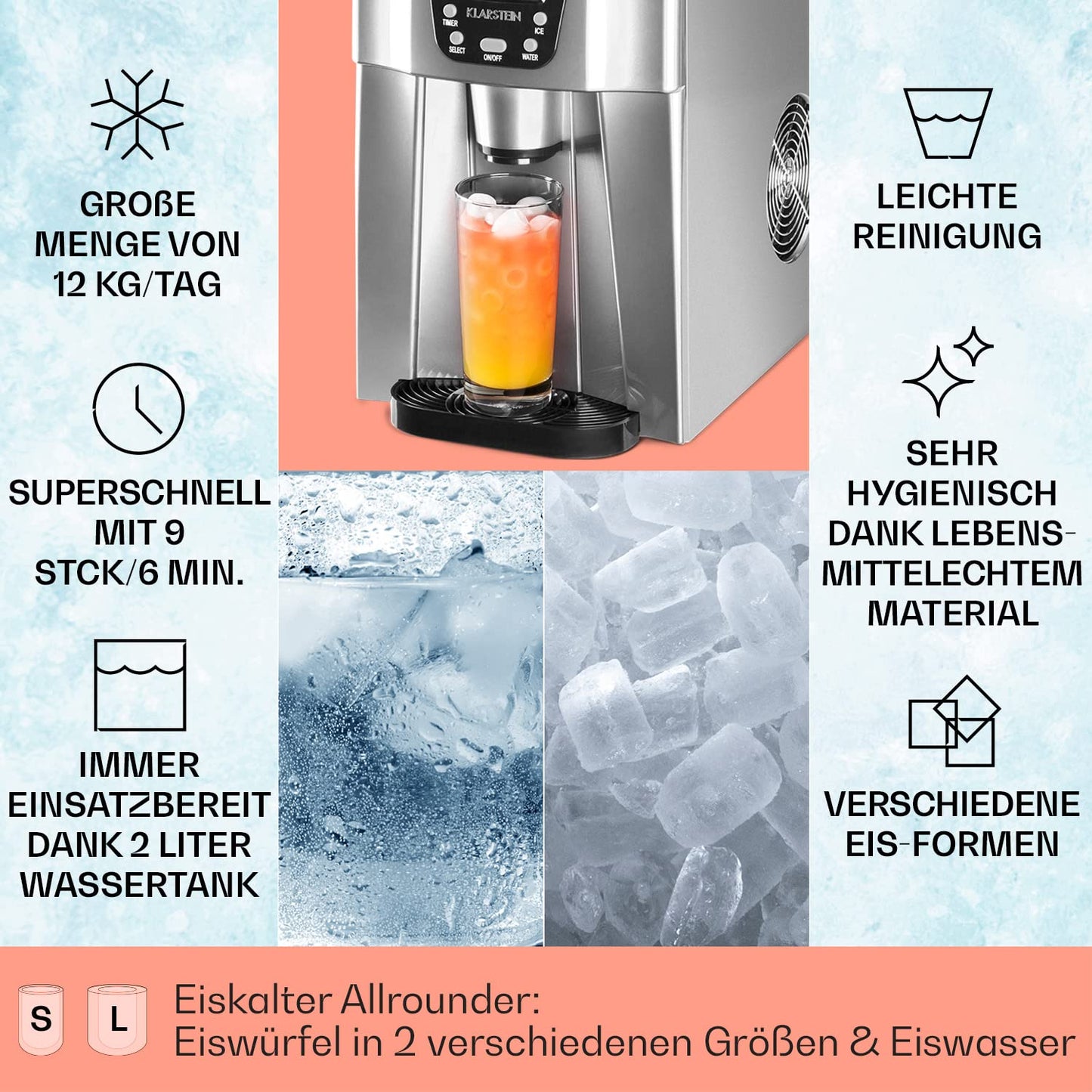 Eiswürfelmaschine, Silber