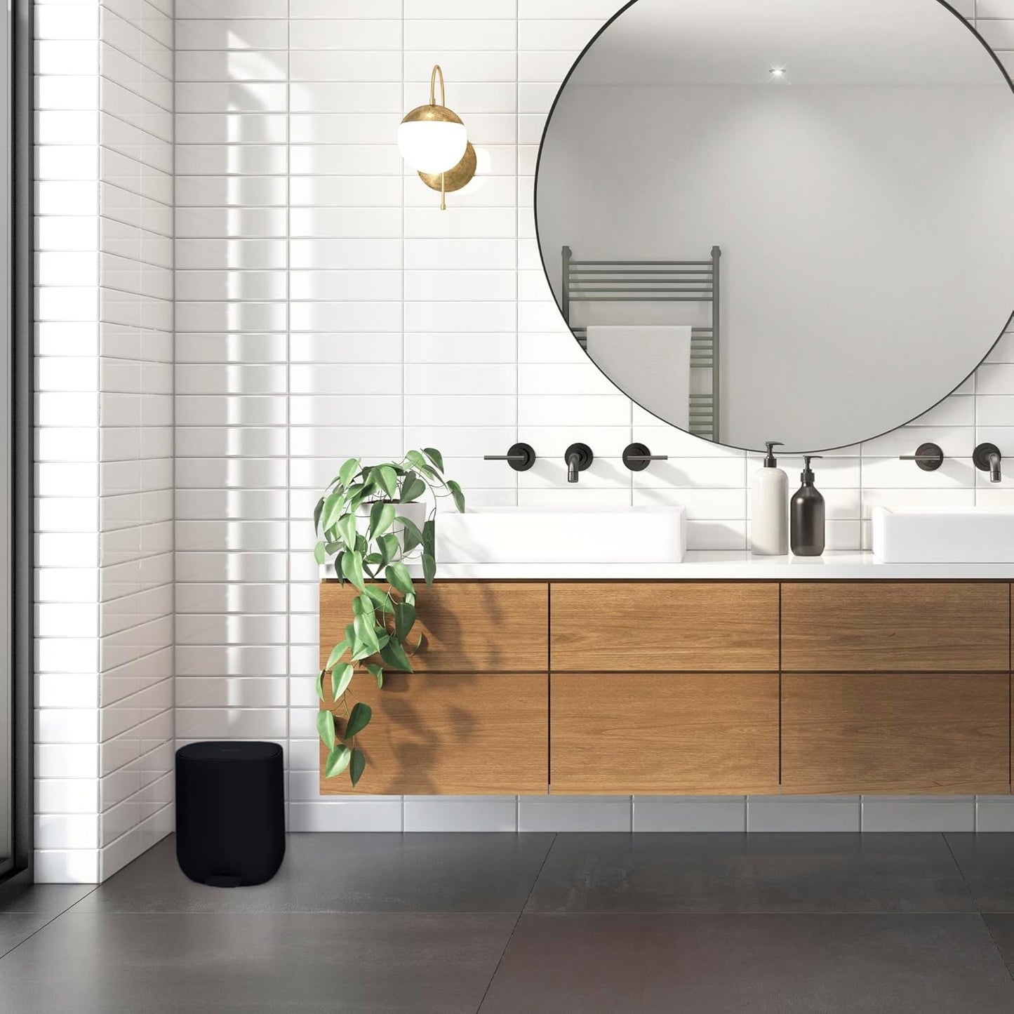 Badezimmer Mülleimer, Schwarz