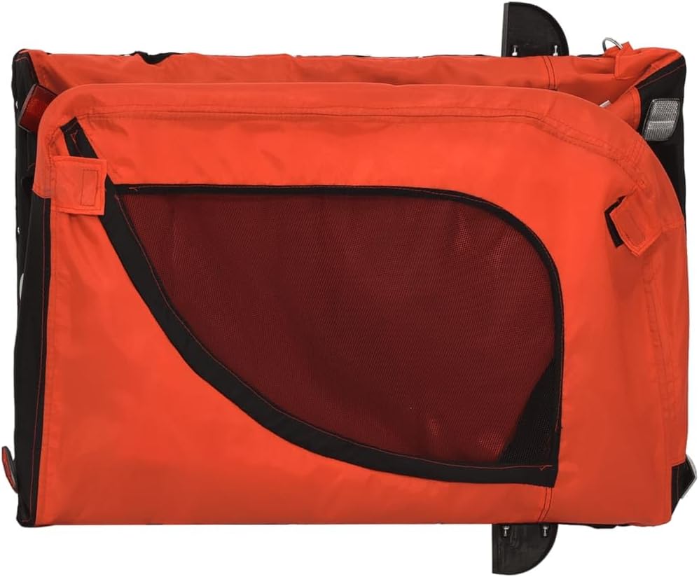Hunde-Veloanhänger, 53 x 124 x 53 cm Orange